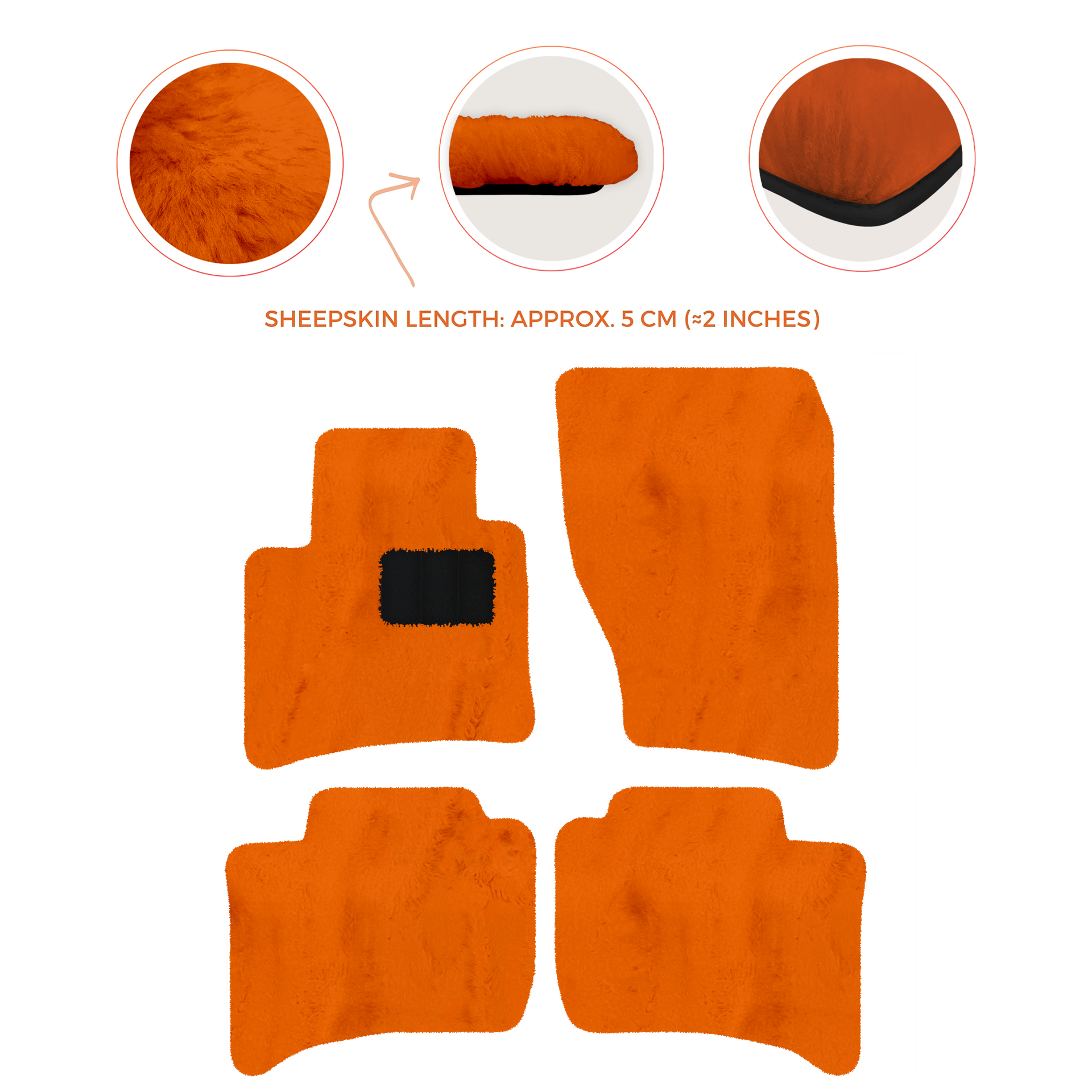 Premium Sheepskin Floor Mats for Porsche Cayenne (2010-2018)