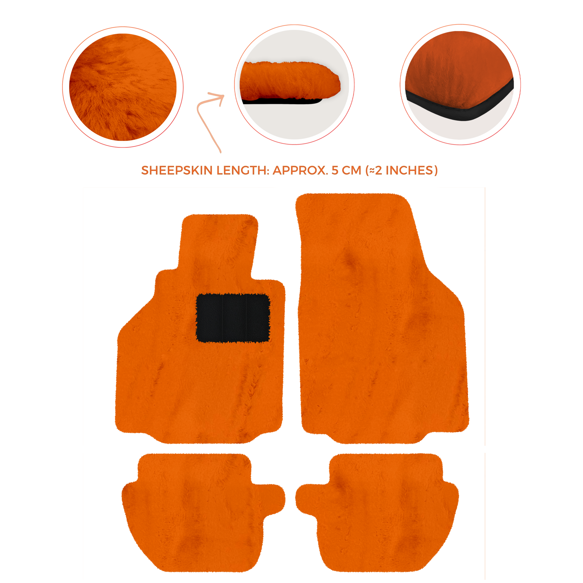 Premium Luxury Sheepskin Floor Mats for Ferrari Roma (2021-2024)