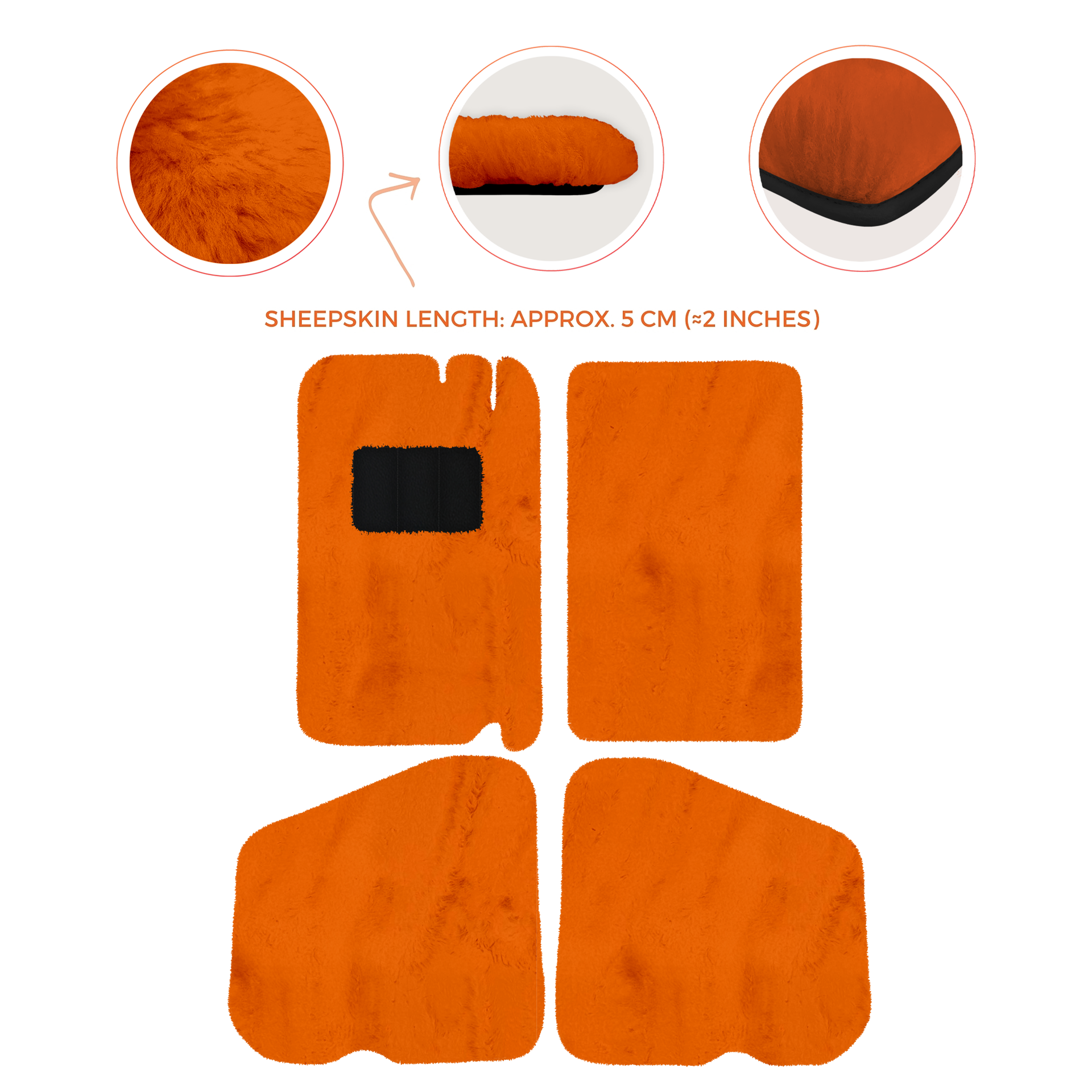 Premium Sheepskin Floor Mats for Rolls-Royce Shadow (1965-1977)