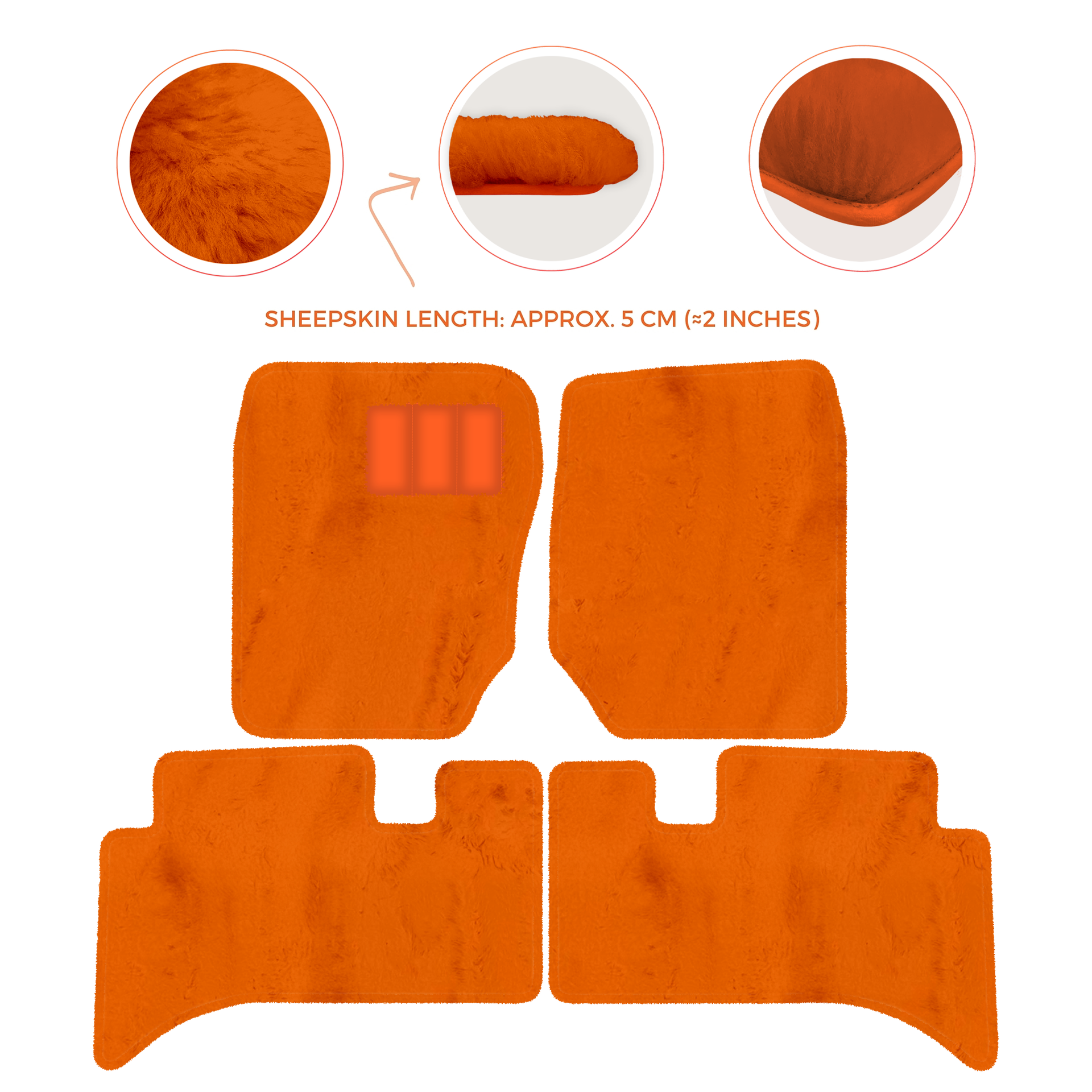 Premium Sheepskin Floor Mats for Range Rover Sport L460 (2022-2024)