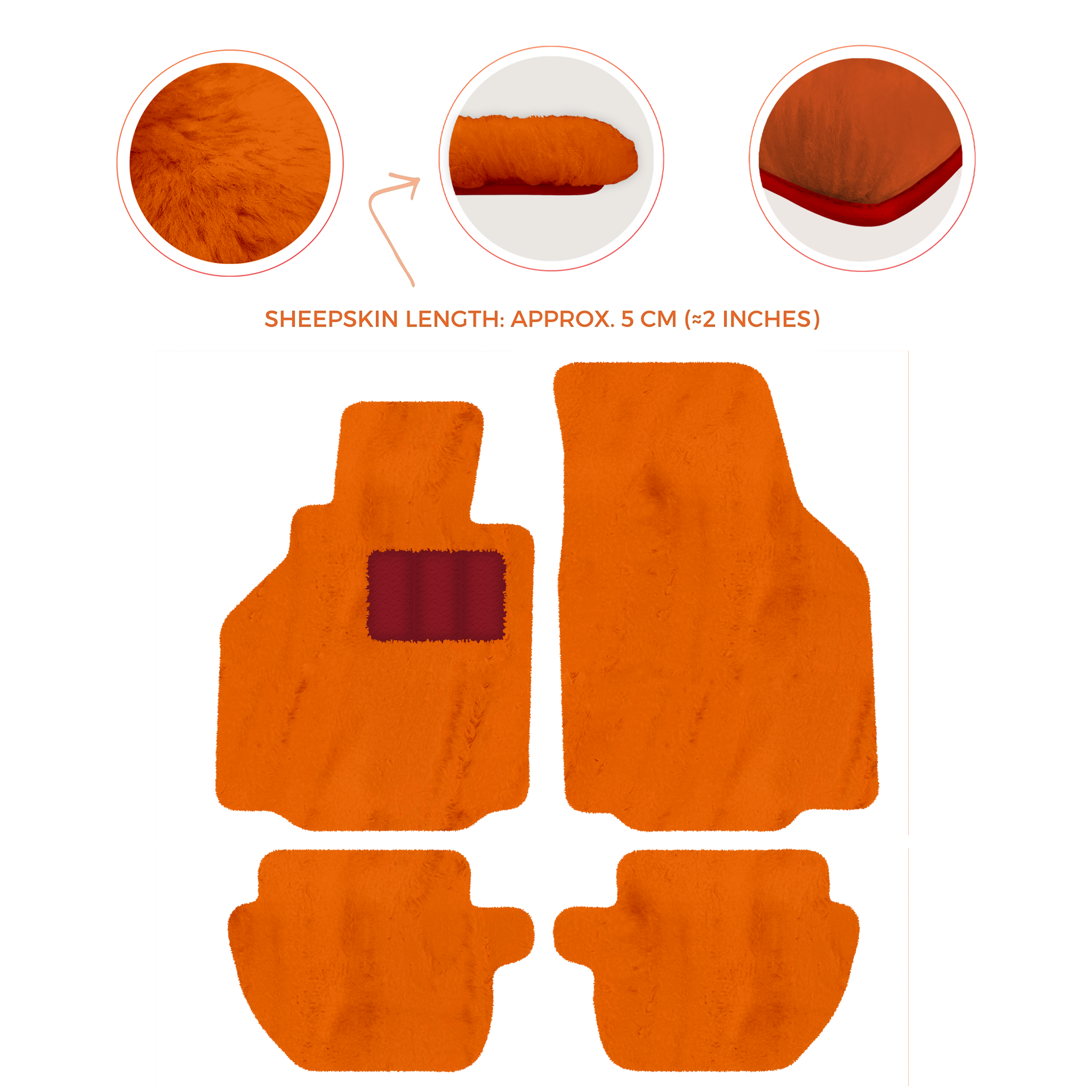 Premium Luxury Sheepskin Floor Mats for Ferrari Roma (2021-2024)