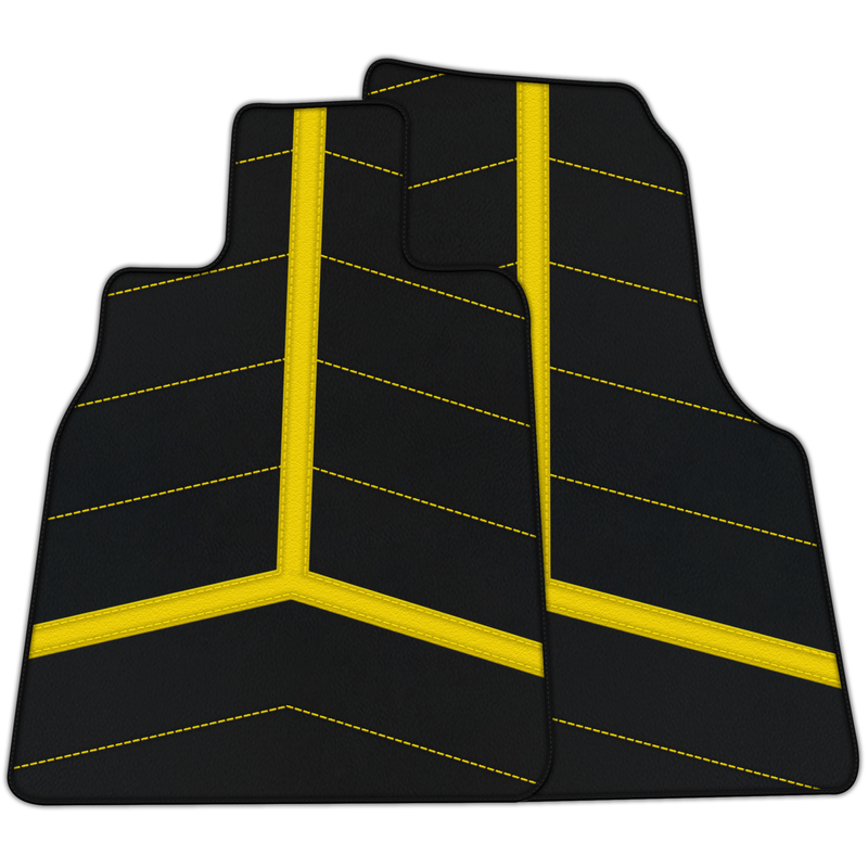 Customizable Leather Floor Mats with Pattern ER56 V2 Edition for Chevrolet Corvette C8 (2020-2024)