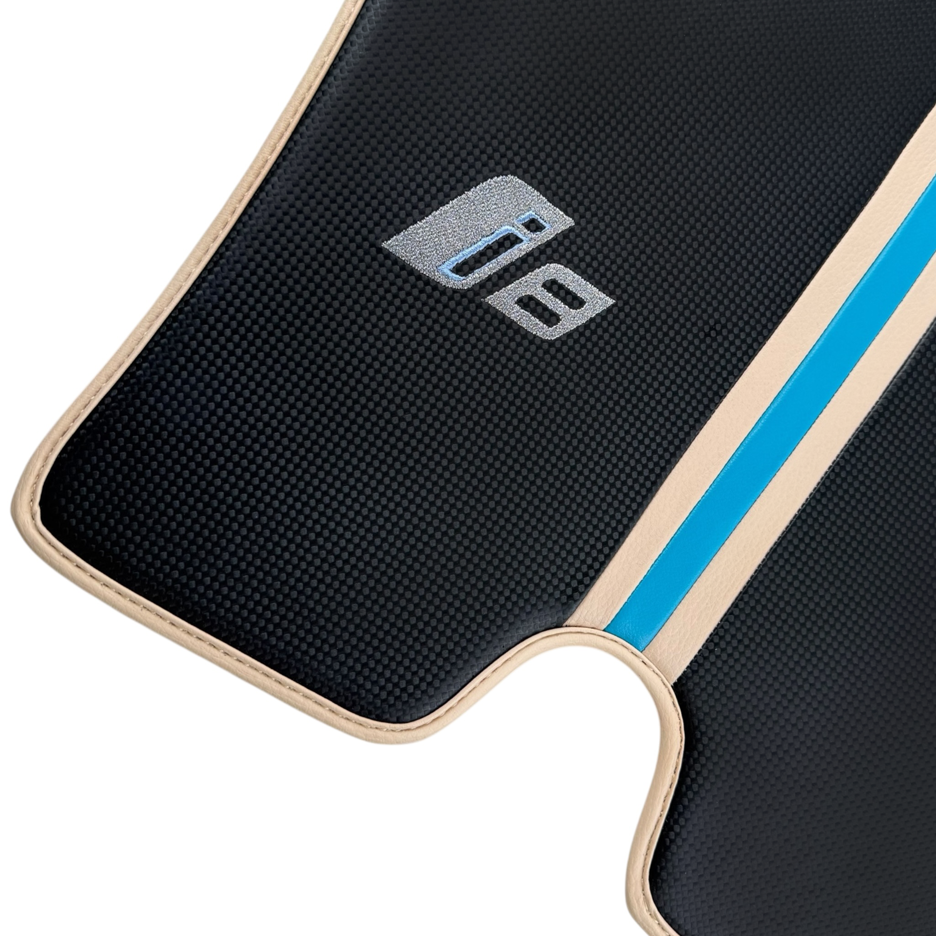 Customizable Floor Mats from Carpet with Leather for BMW i8 - AutoWin