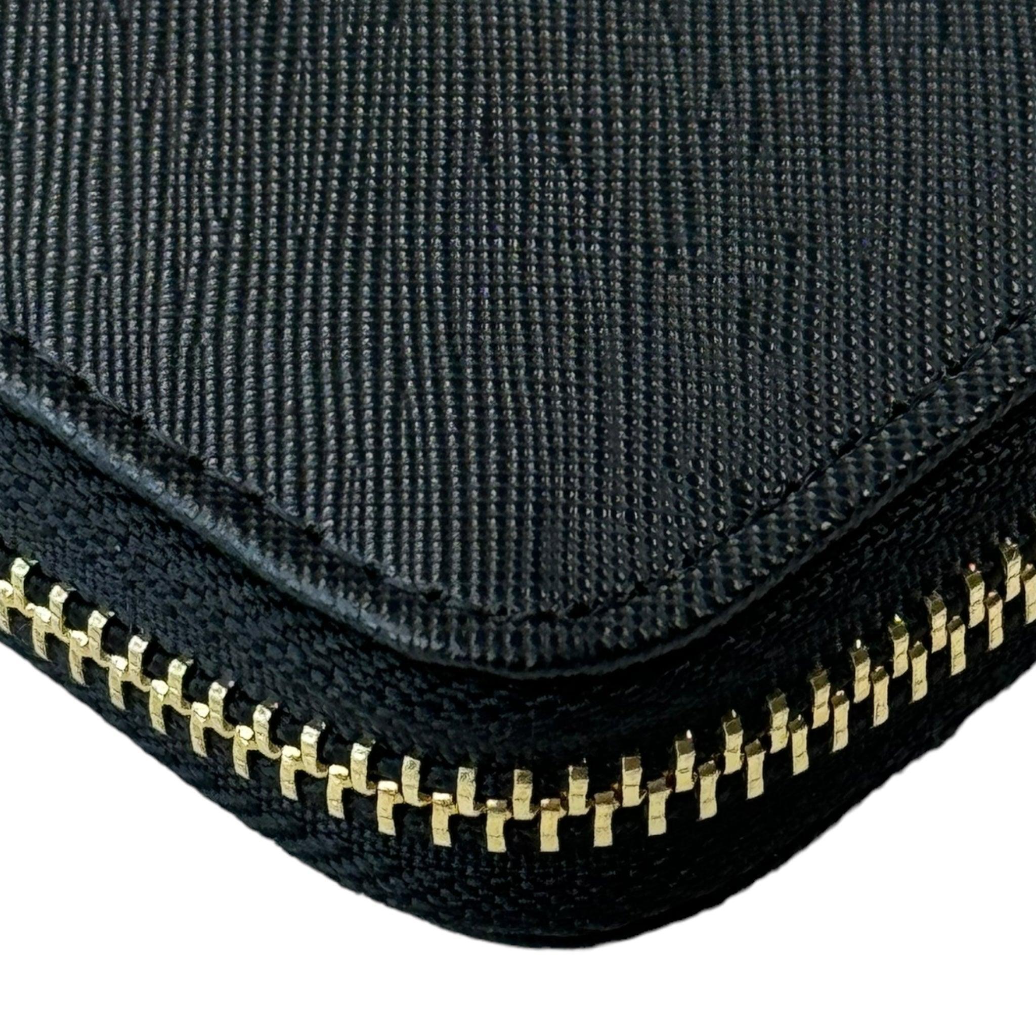 Black Leather AutoWin Document Holder with Golden Logo - AutoWin