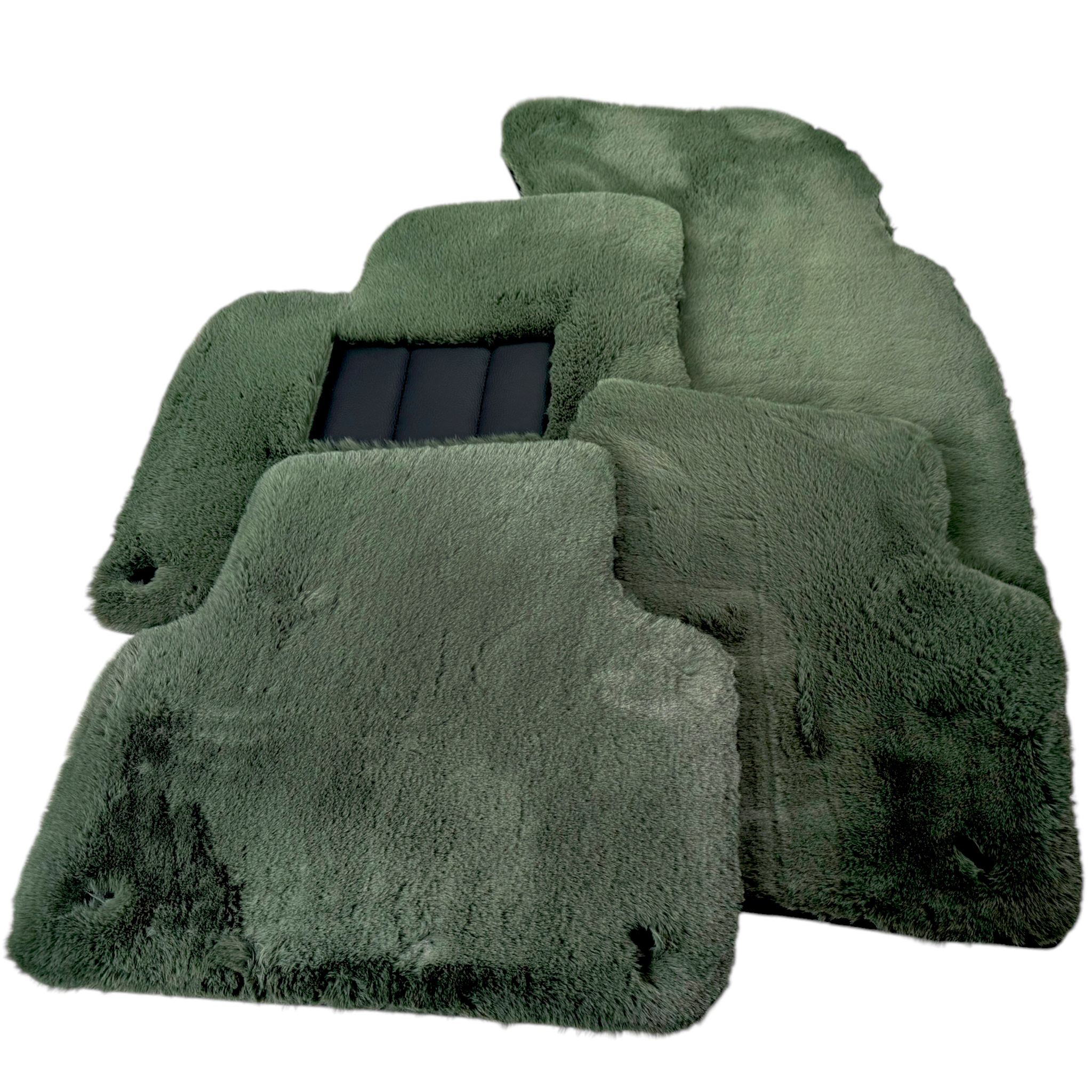 Genuine Light Green Sheepskin Floor Mats Bentley Arnage Green Label (1998-2009)
