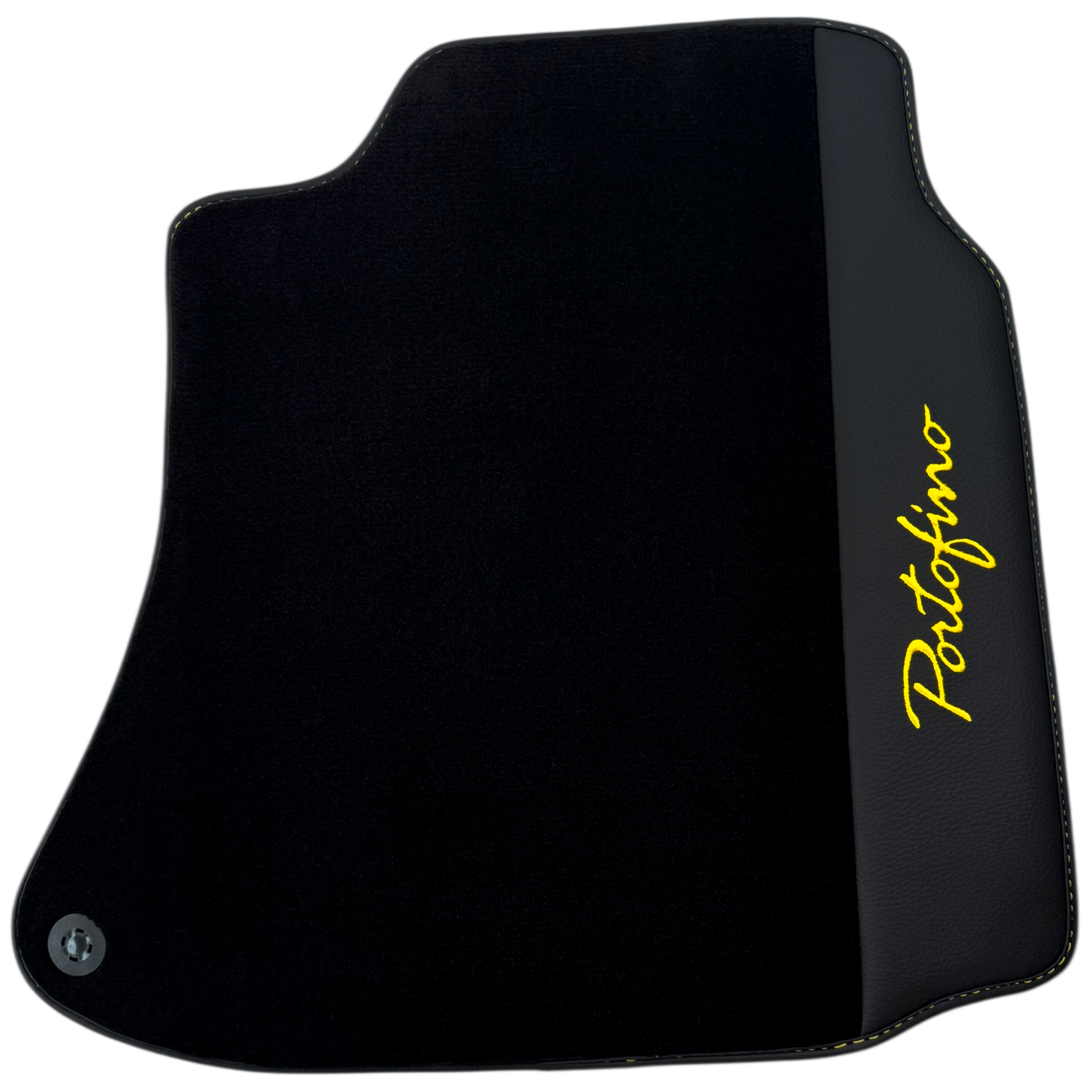 Black Floor Mats for Ferrari Portofino (2018-2023) with Leather