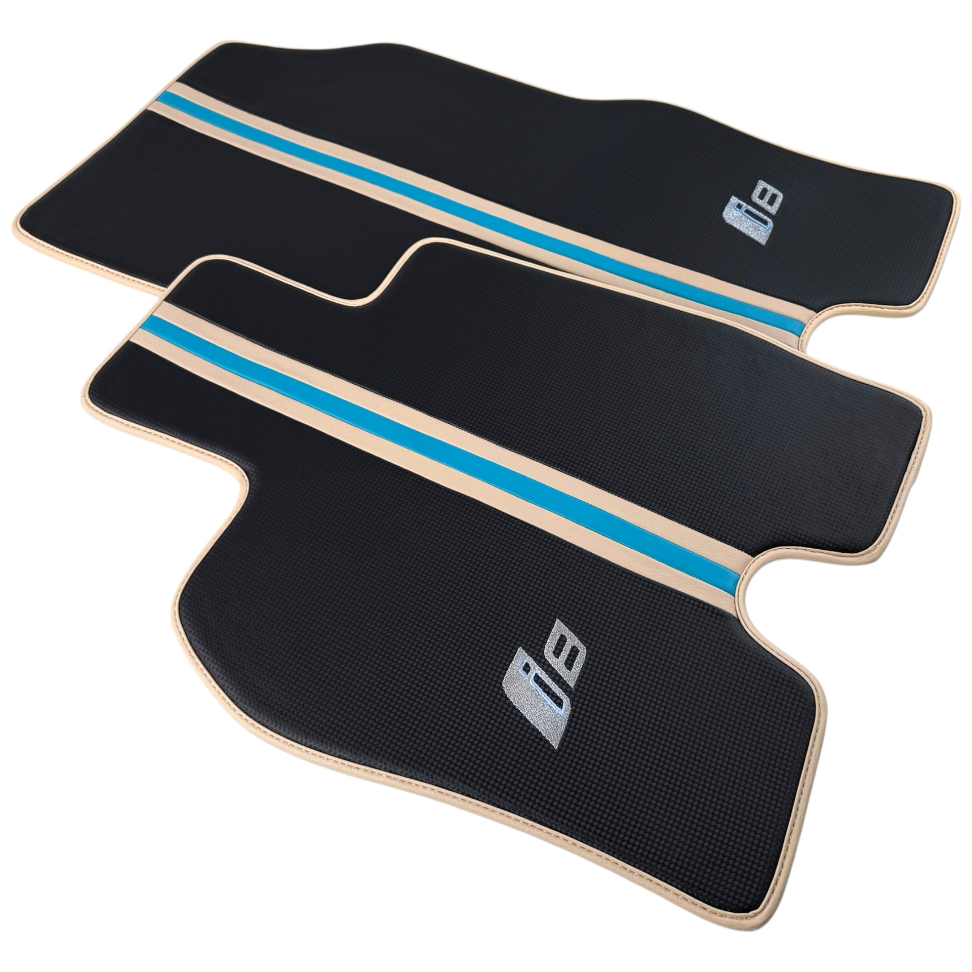Customizable Floor Mats from Carpet with Leather for BMW i8 - AutoWin