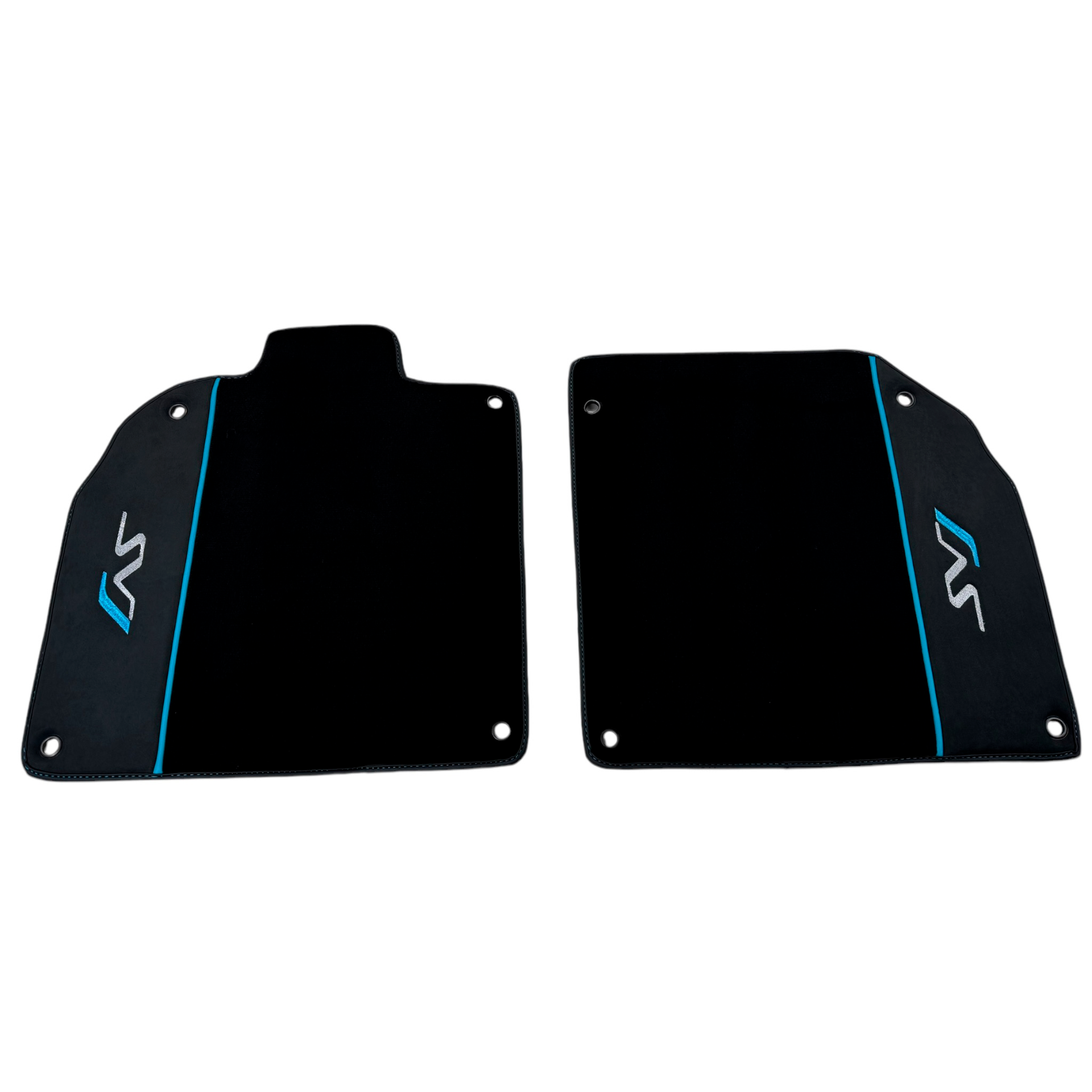 Black Floor Mats for Lamborghini Aventador SVJ with Alcantara Leather