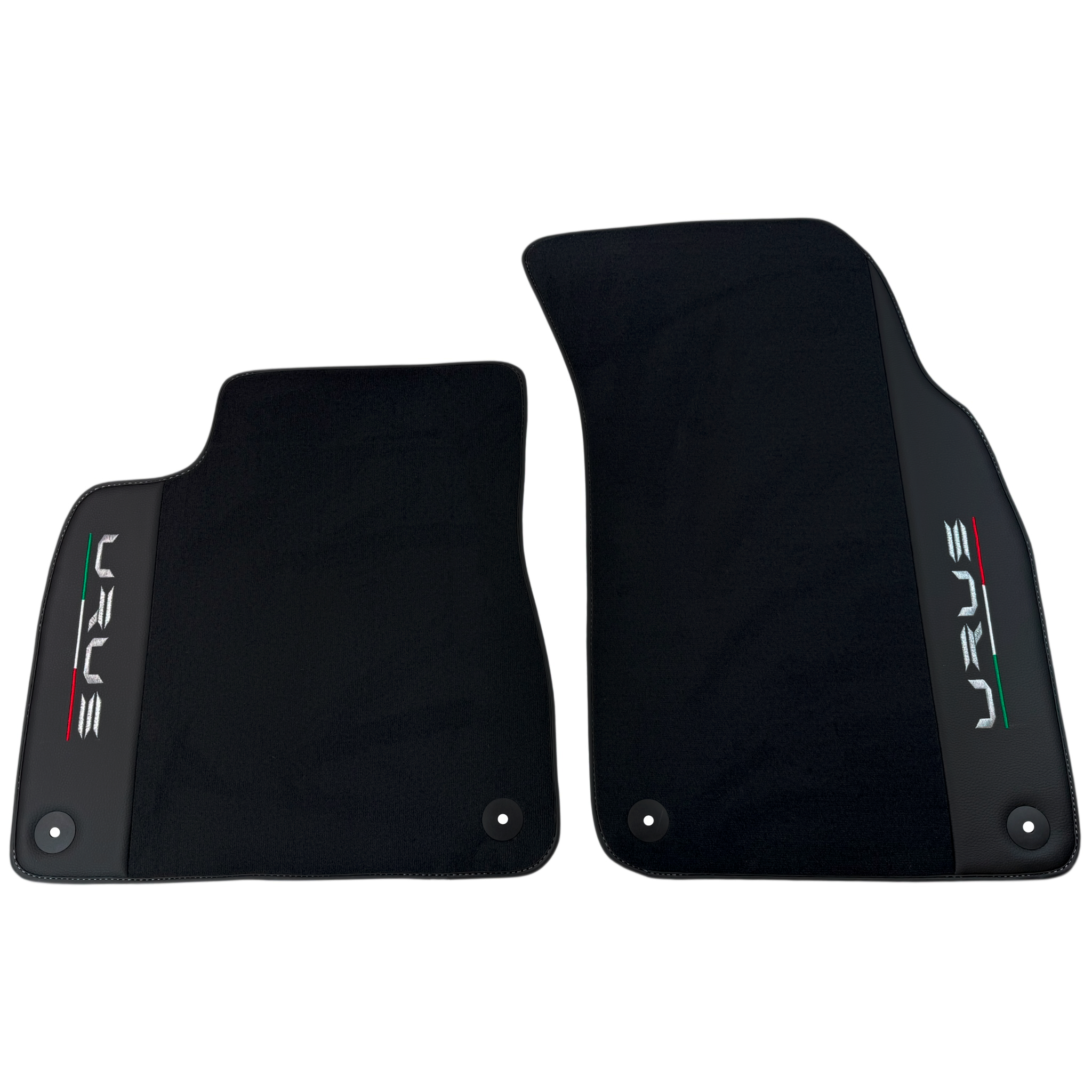 Black Floor Mats for Lamborghini Urus with Carbon Fiber Leather