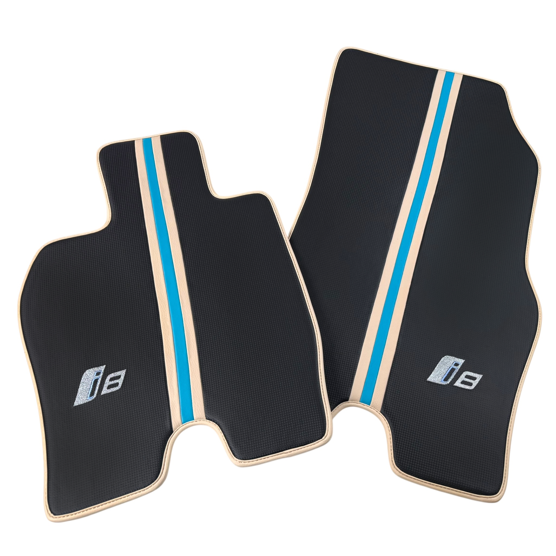 Customizable Floor Mats from Carpet with Leather for BMW i8 - AutoWin