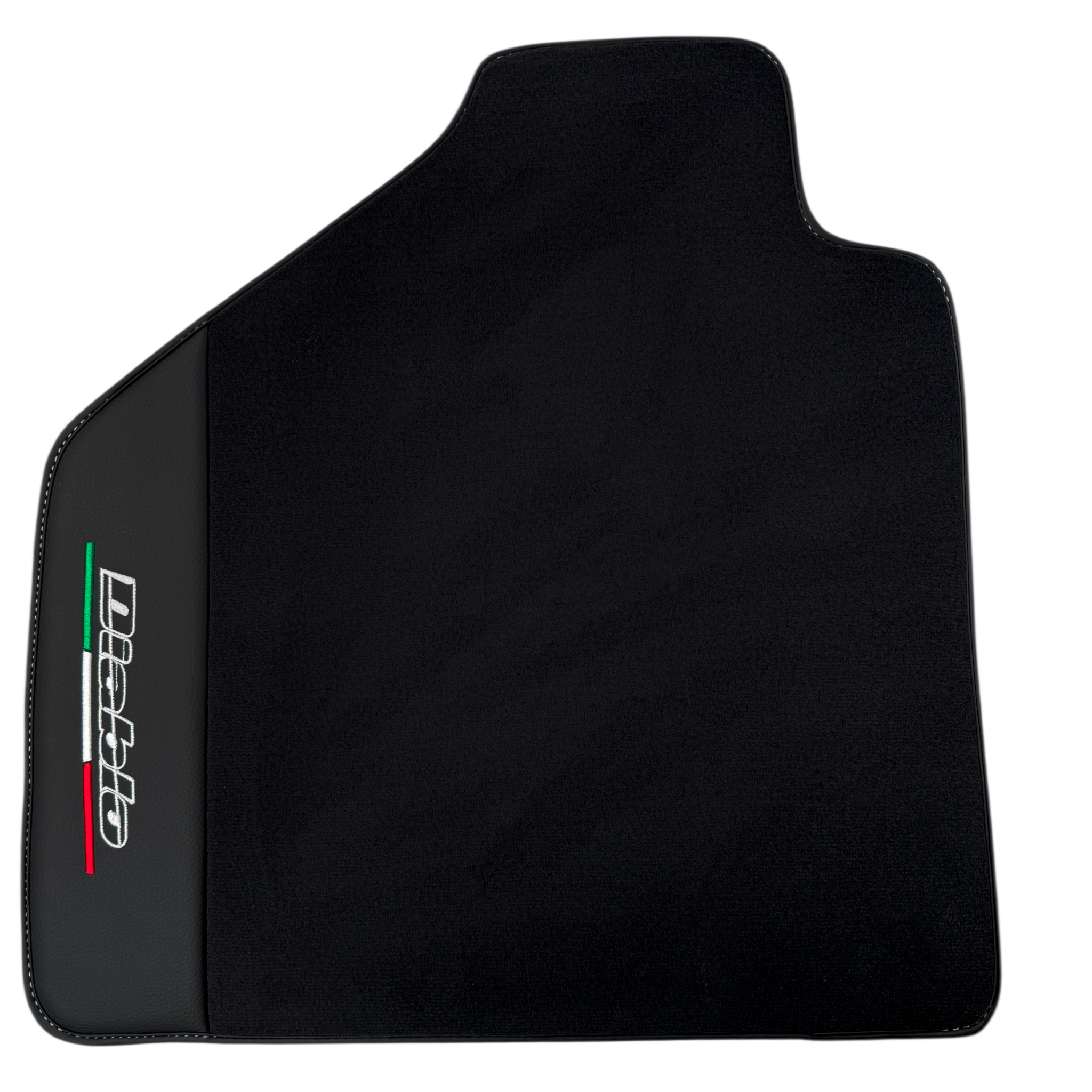 Black Floor Mats Lamborghini Diablo 1990-2001 Carbon Fiber Leather