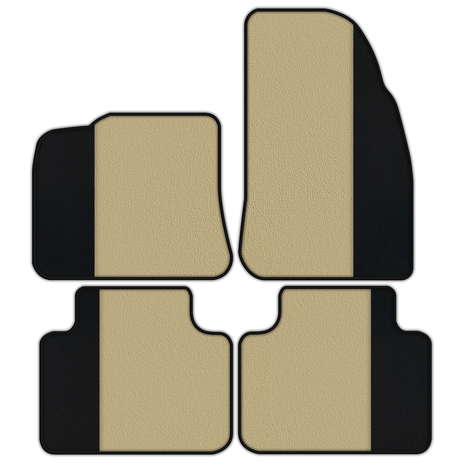 Customizable Leather Floor Mats with Line Pattern for Porsche Cayenne (2018-2023) - AutoWin