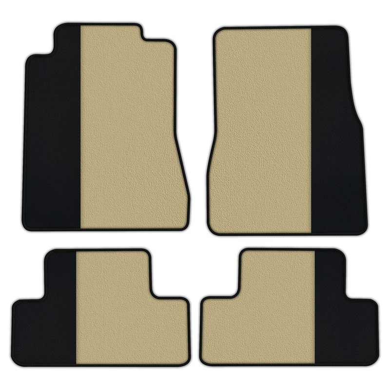 Customizable Floor Mats From Carpet with Leather for Ford Mustang V FL (2011-2014)