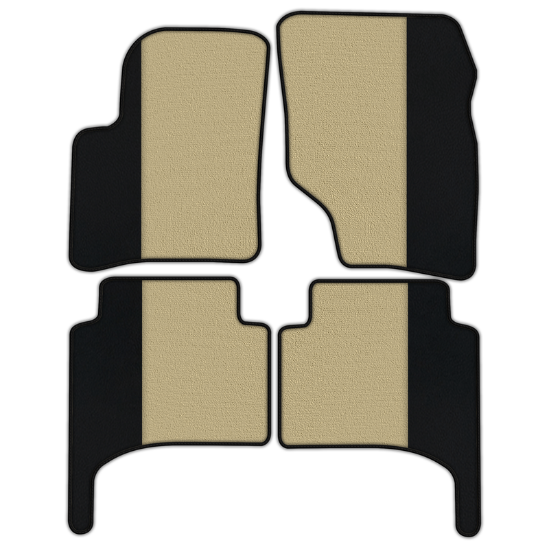 Customizable Floor Mats From Carpet With Leather for Porsche Cayenne (2003-2010)