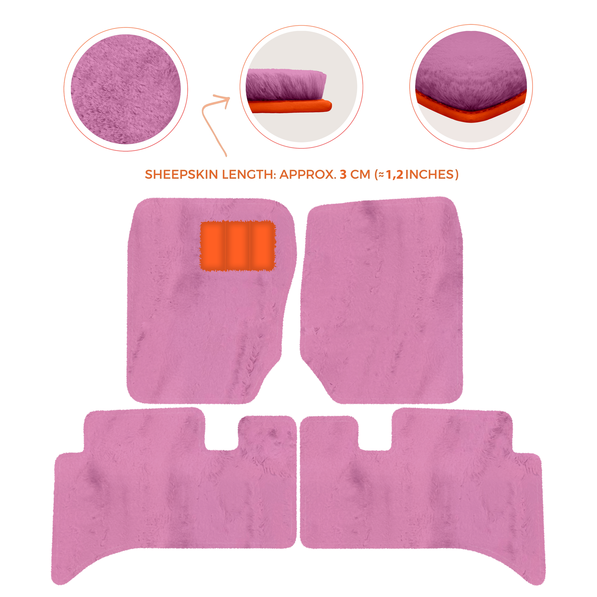 Premium Sheepskin Floor Mats for Range Rover Sport L460 (2022-2024)