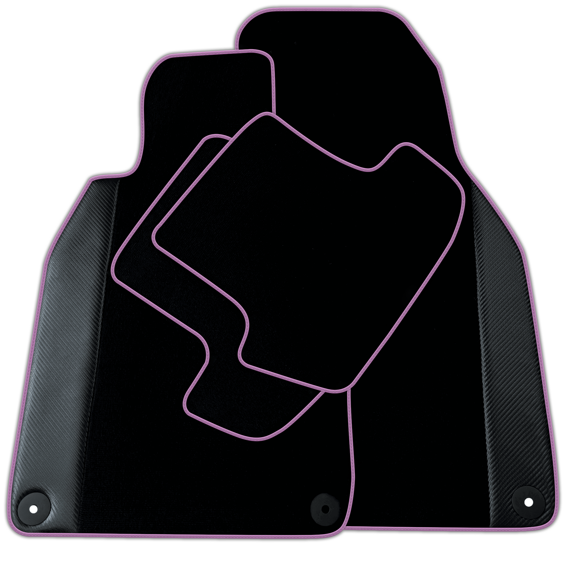Black Floor Mats for Porsche 911 - 996 (1998-2004) with Carbon