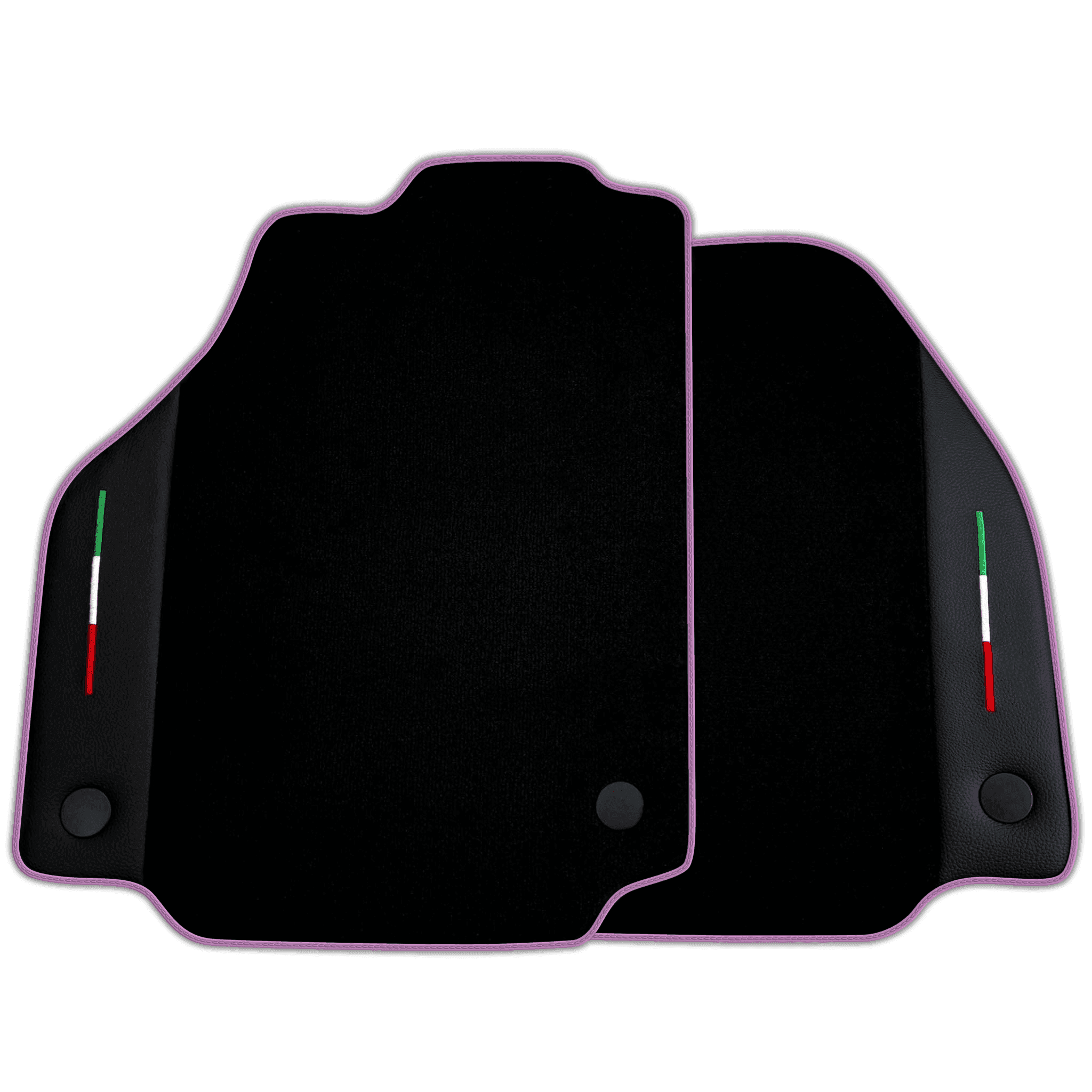 Black Floor Mats for Ferrari 488 Spider (2016-2022) with Leather | Various Trim Colors
