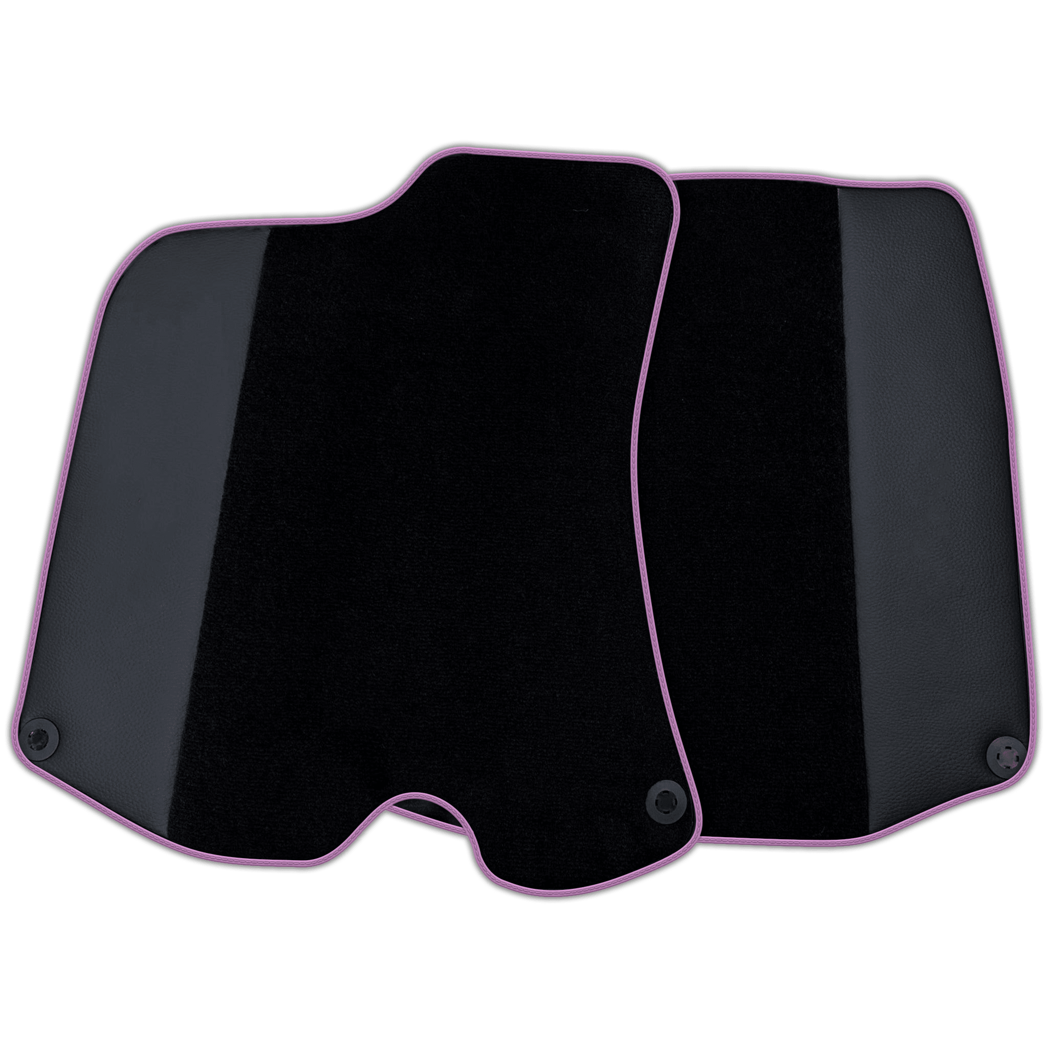 Custom Black Floor Mats For Ferrari Portofino (2018-2023) With Leather