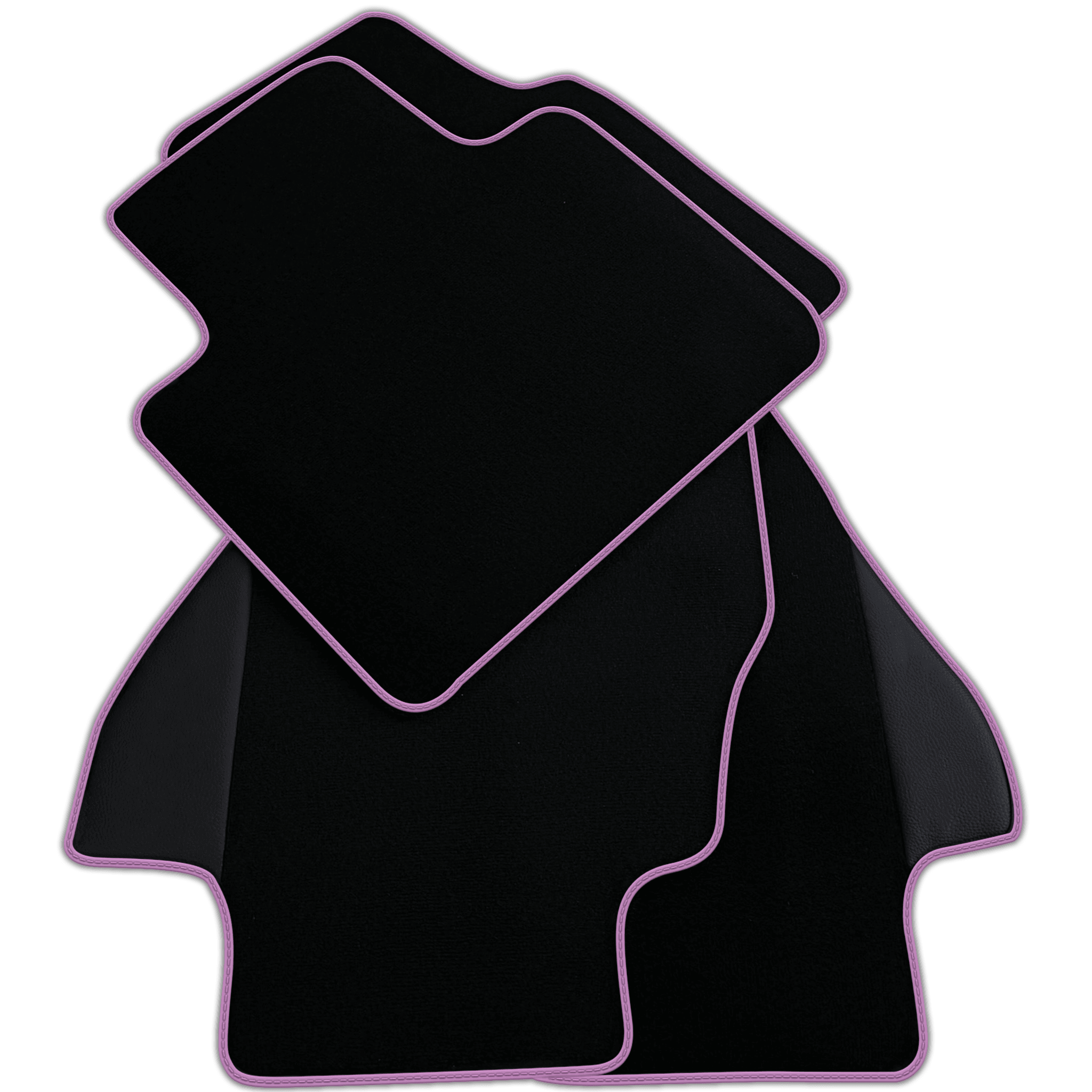 Custom Black Floor Mats for Ferrari Dino 308 GT4 (1973-1979) with Leather