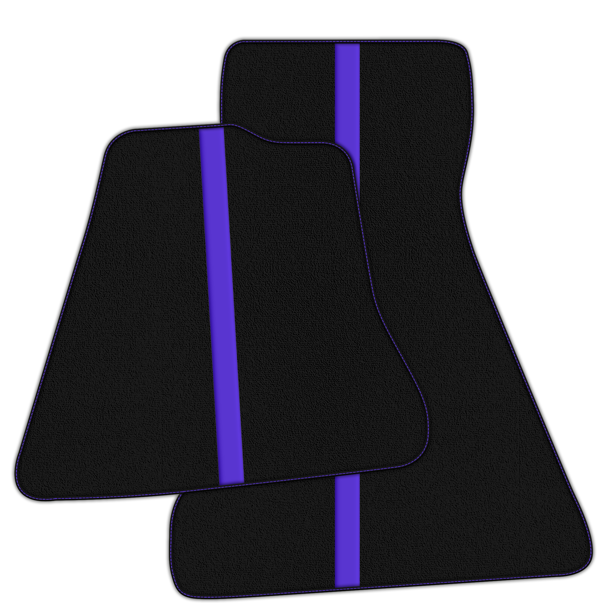 Black Floor Mats with Leather Line for McLaren 750S (2023-2025) - Various Colors