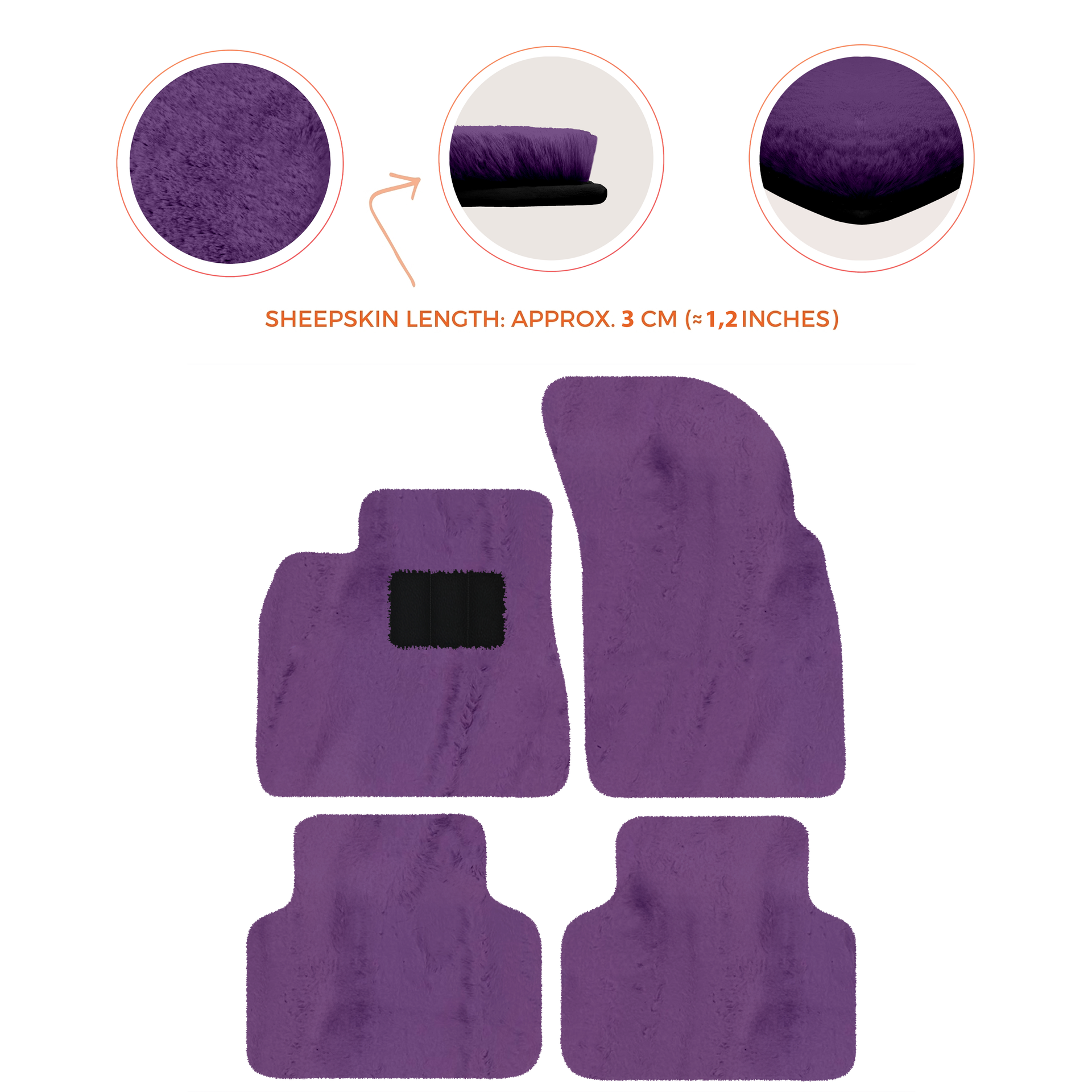 Premium Luxury Sheepskin Floor Mats for Bentley Bentayga 2015-2023