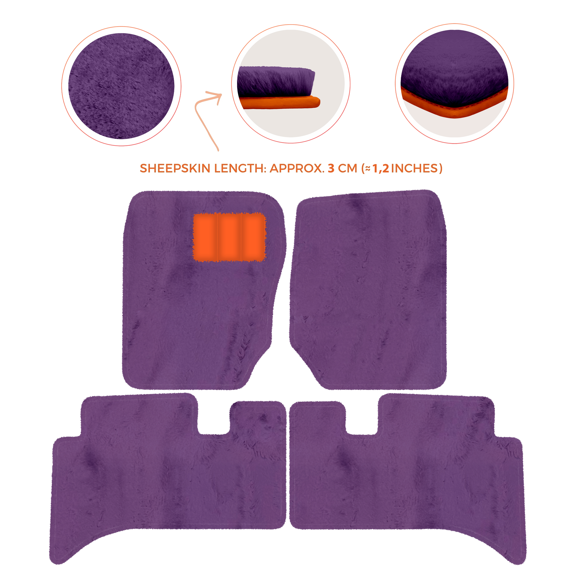 Premium Sheepskin Floor Mats for Range Rover Sport L460 (2022-2024)