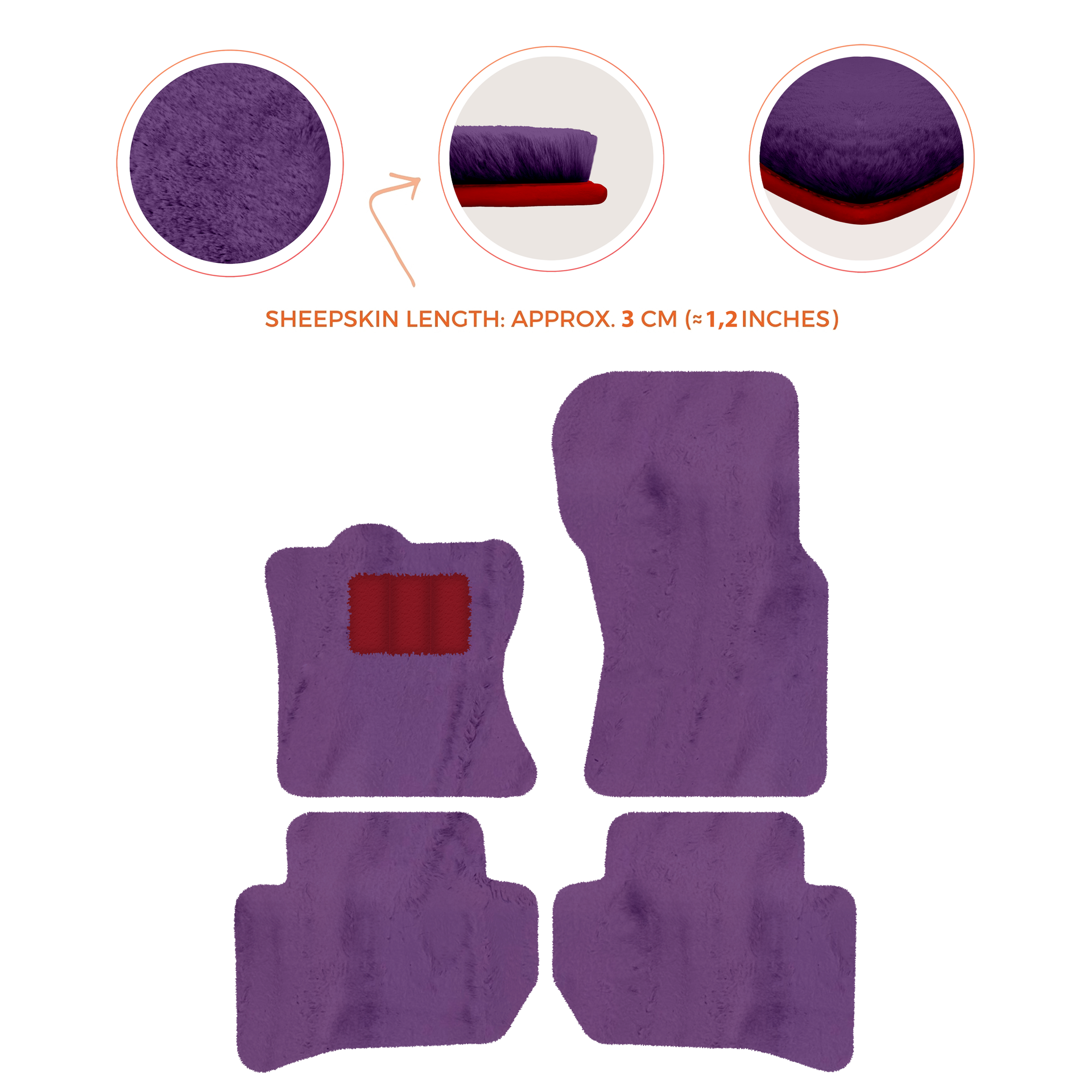 Premium Sheepskin Floor Mats for 2010-2013 Range Rover Sport