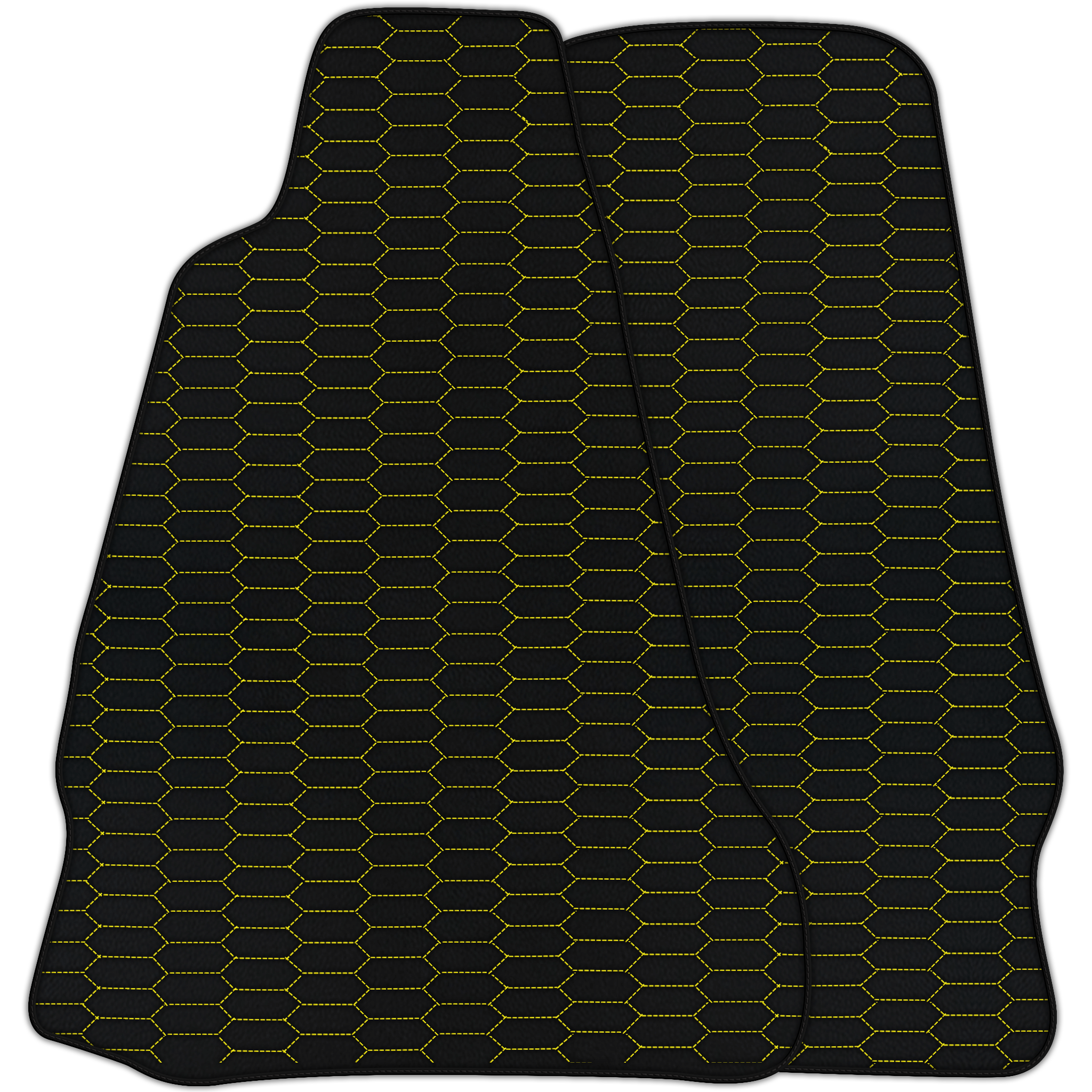 Customizable Leather Floor Mats with Raptor Hex Pattern for Aston Martin V8 Vantage (2005–2023)