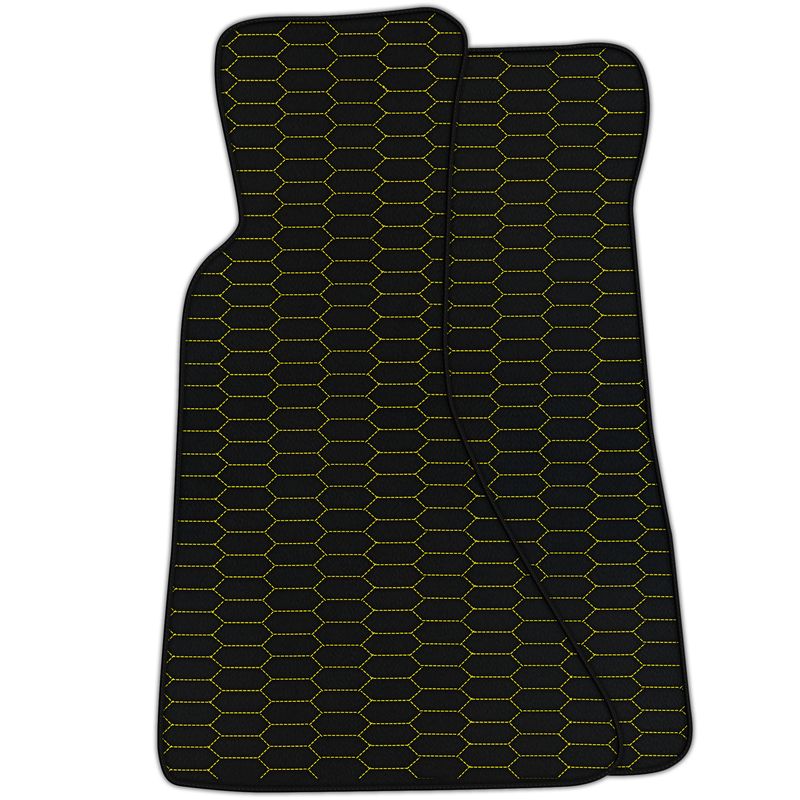 Customizable Leather Floor Mats with Raptor Hex Pattern for Chevrolet Corvette C4 (1984-1996)