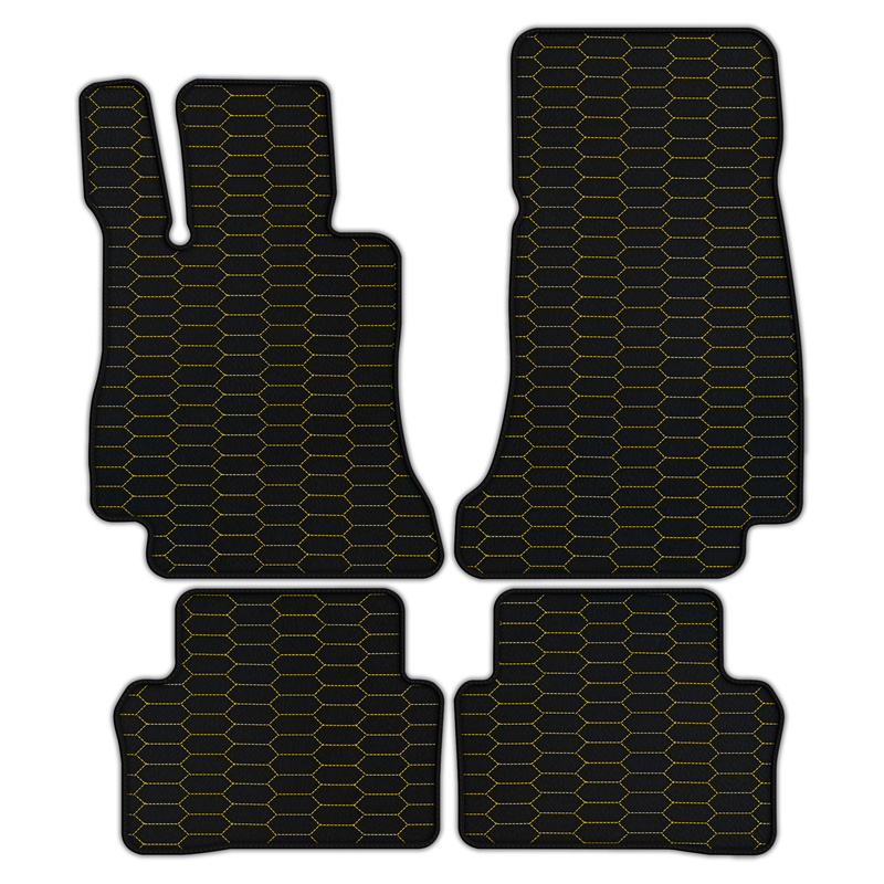 Customizable Leather Floor Mats with Raptor Hex Pattern for Mercedes-Benz AMG GT 4-door Sedan (2018-2025)