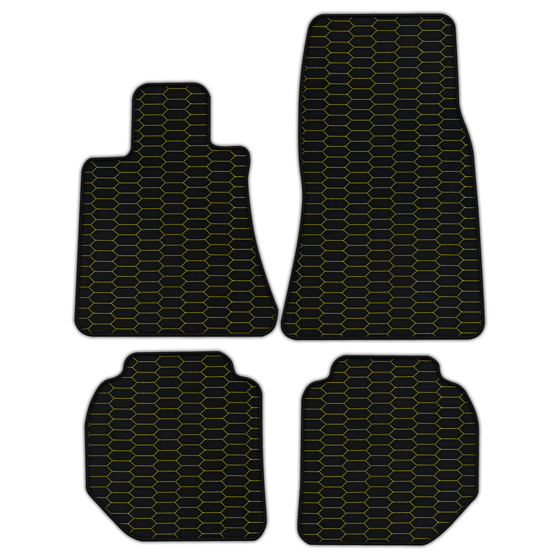 Customizable Leather Floor Mats with Raptor Hex Pattern for Rolls Royce Ghost Series II (2021–2024)