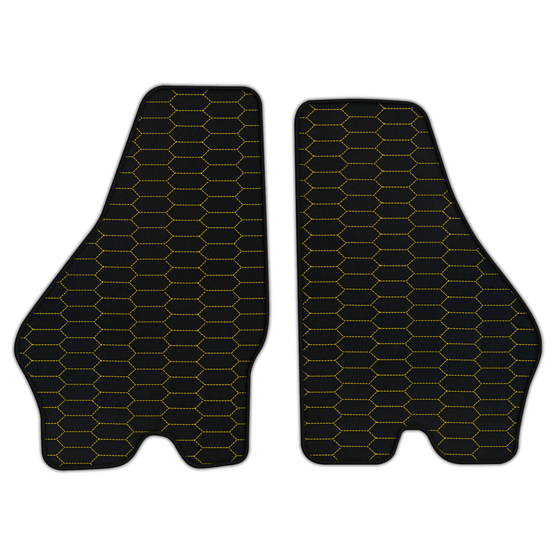 Customizable Leather Floor Mats with Raptor Hex Pattern for Lamborghini Jalpa (1981-1988)