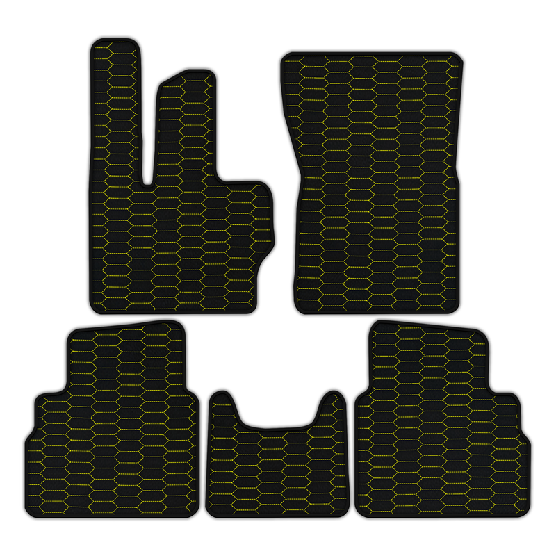 Customizable Leather Floor Mats with Raptor Hex Pattern for Mercedes Benz G-Class W463 (2018-2023)