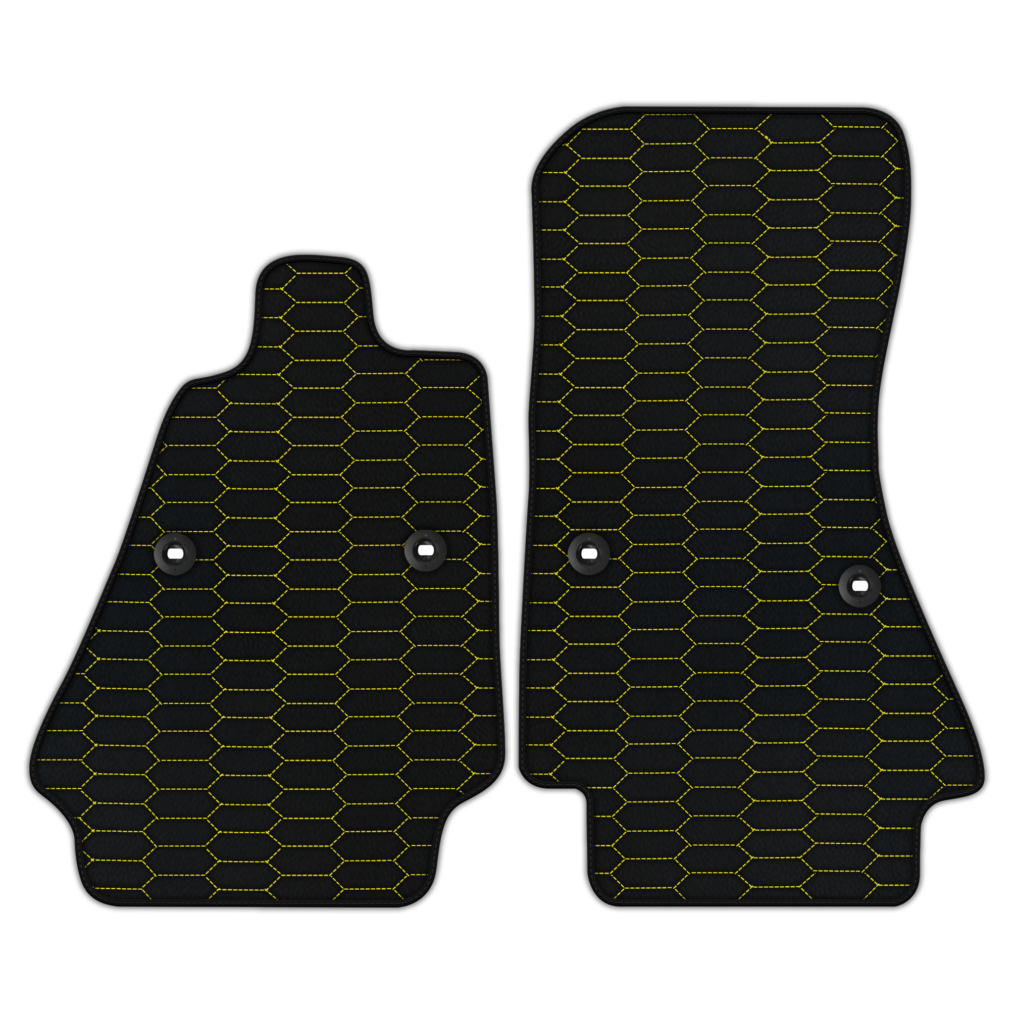 Customizable Leather Floor Mats with Raptor Hex Pattern for Bugatti Chiron (2016-2022)
