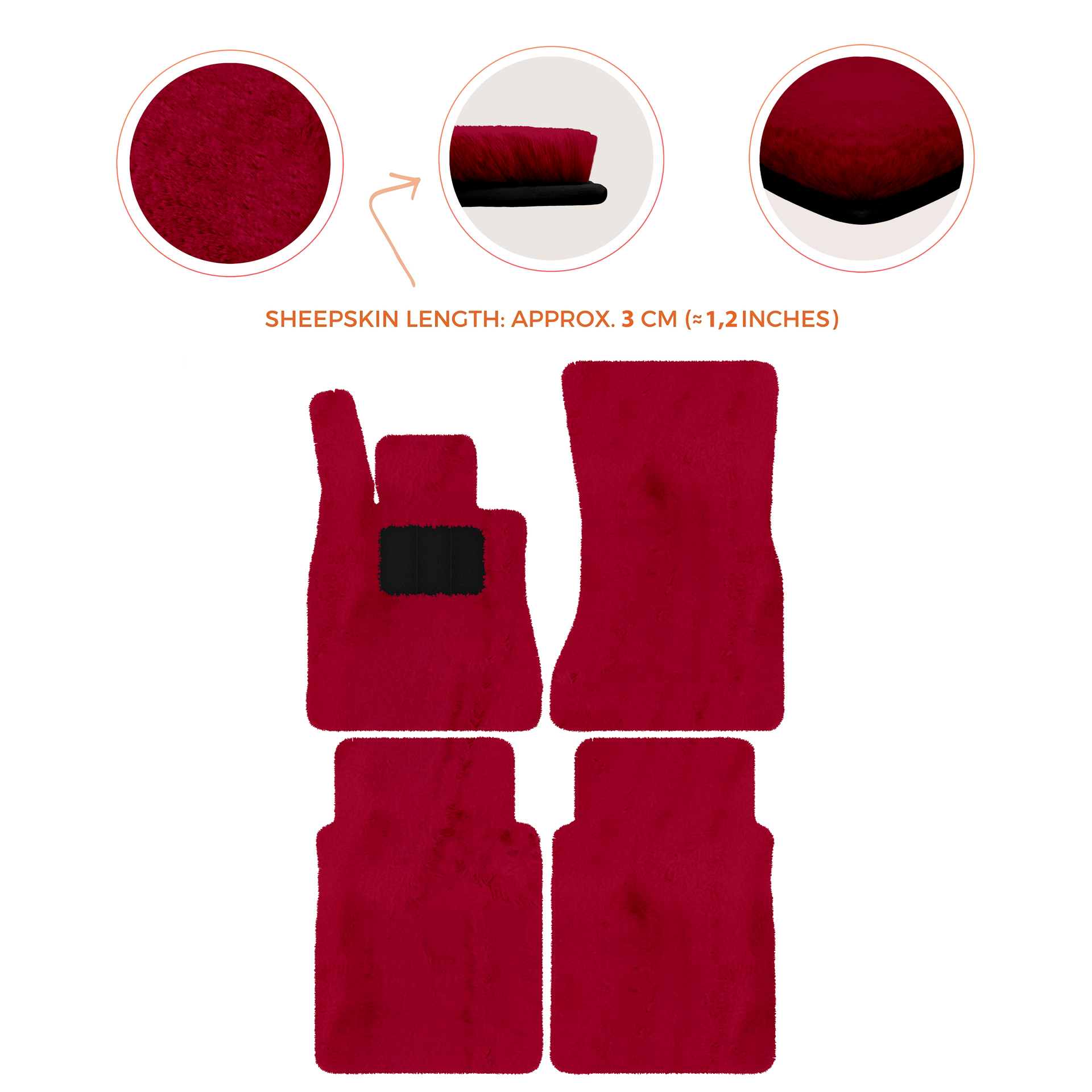 Luxury Sheepskin Floor Mats for Mercedes-Benz G-Class W463 (2018-2023)