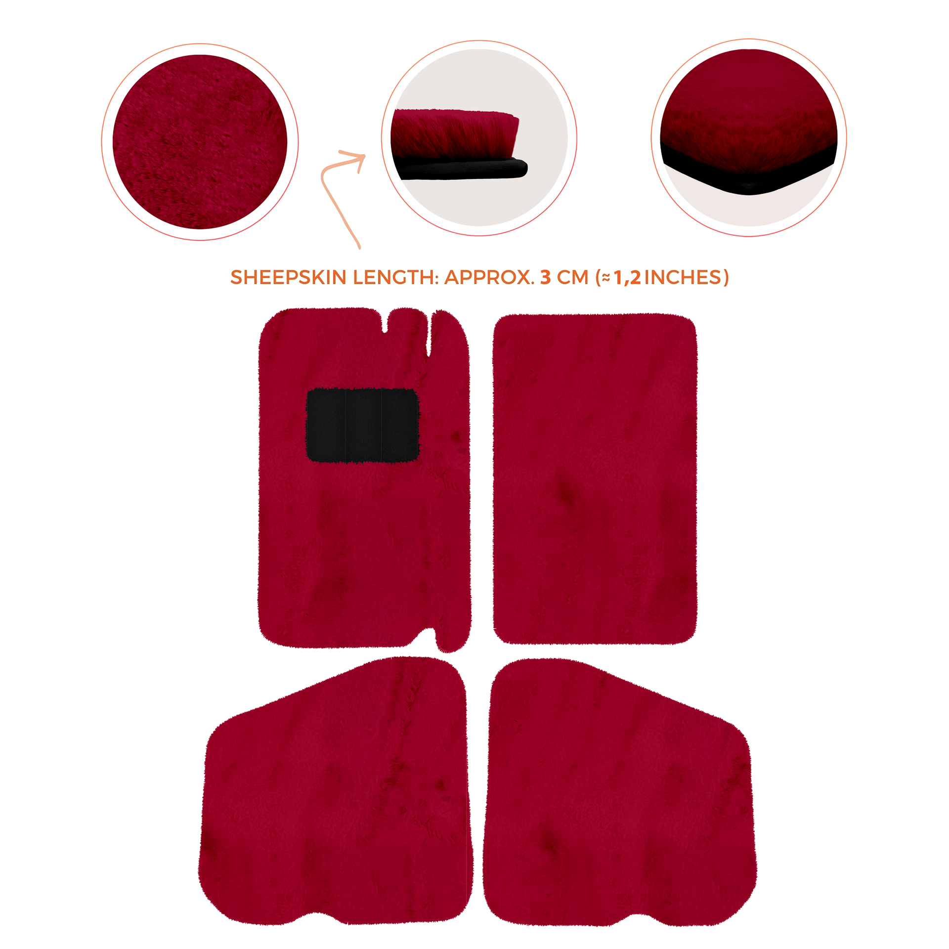 Premium Sheepskin Floor Mats for Rolls-Royce Shadow (1965-1977)