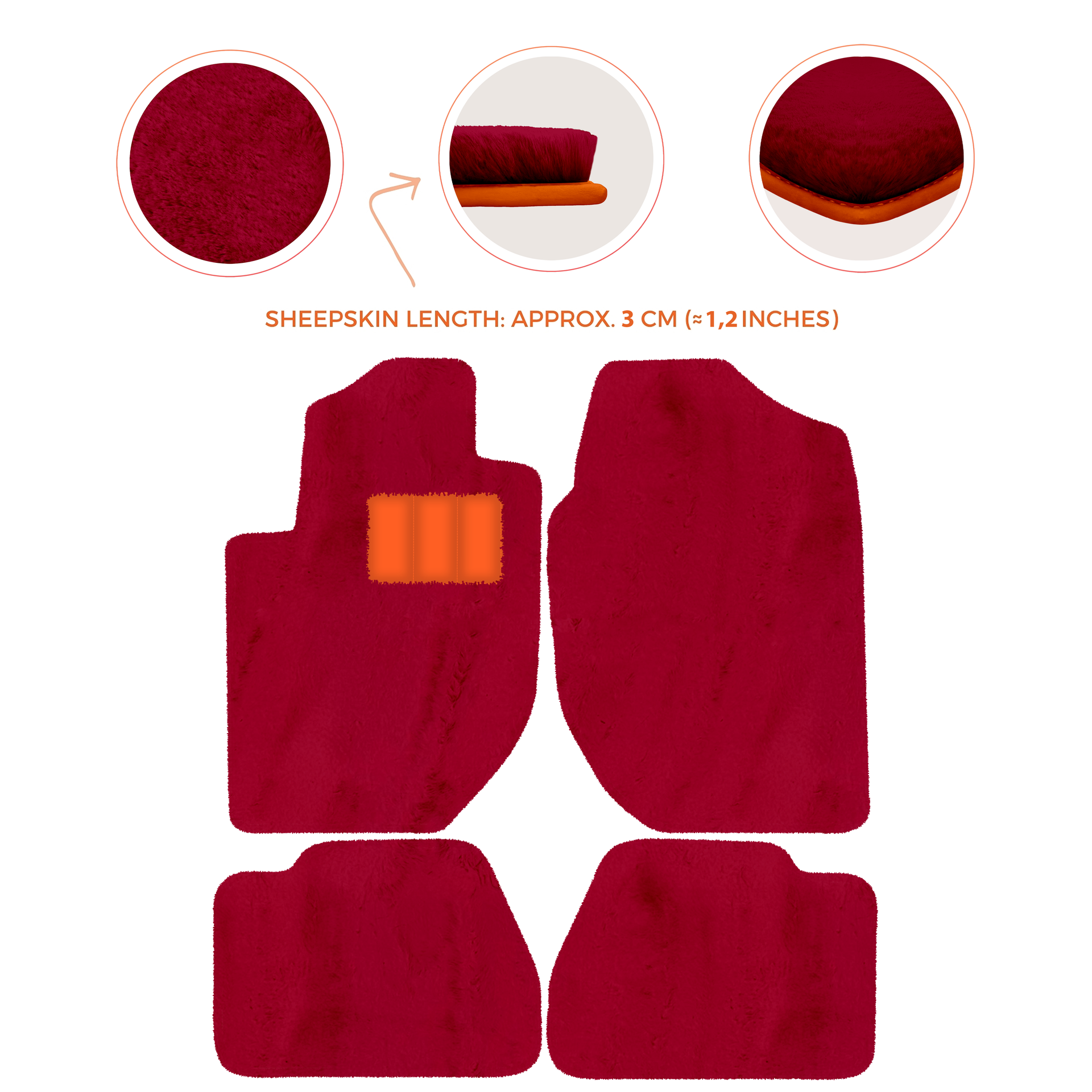 Premium Sheepskin Floor Mats for Land Rover Freelander (1997-2003)