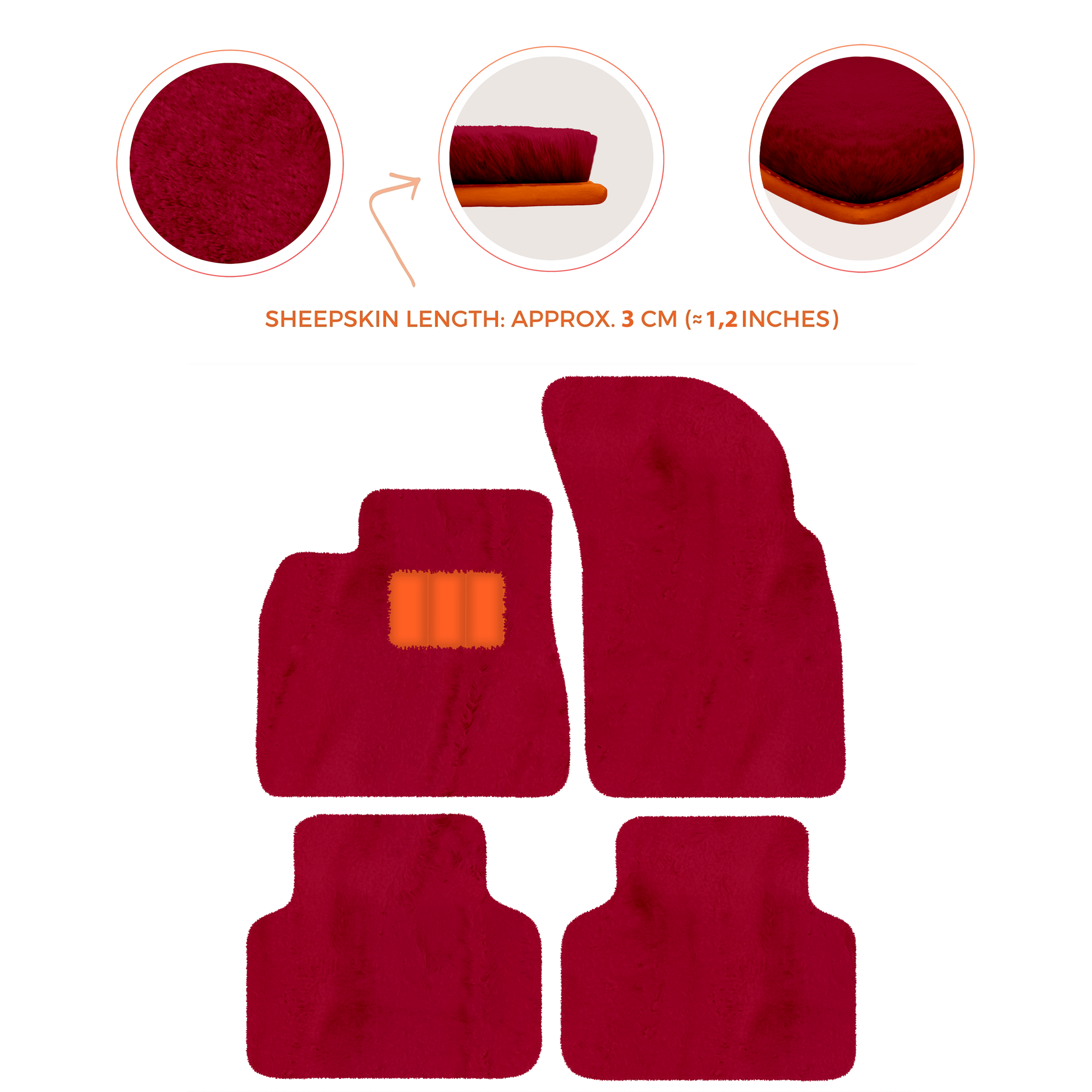 Premium Luxury Sheepskin Floor Mats for Bentley Bentayga 2015-2023