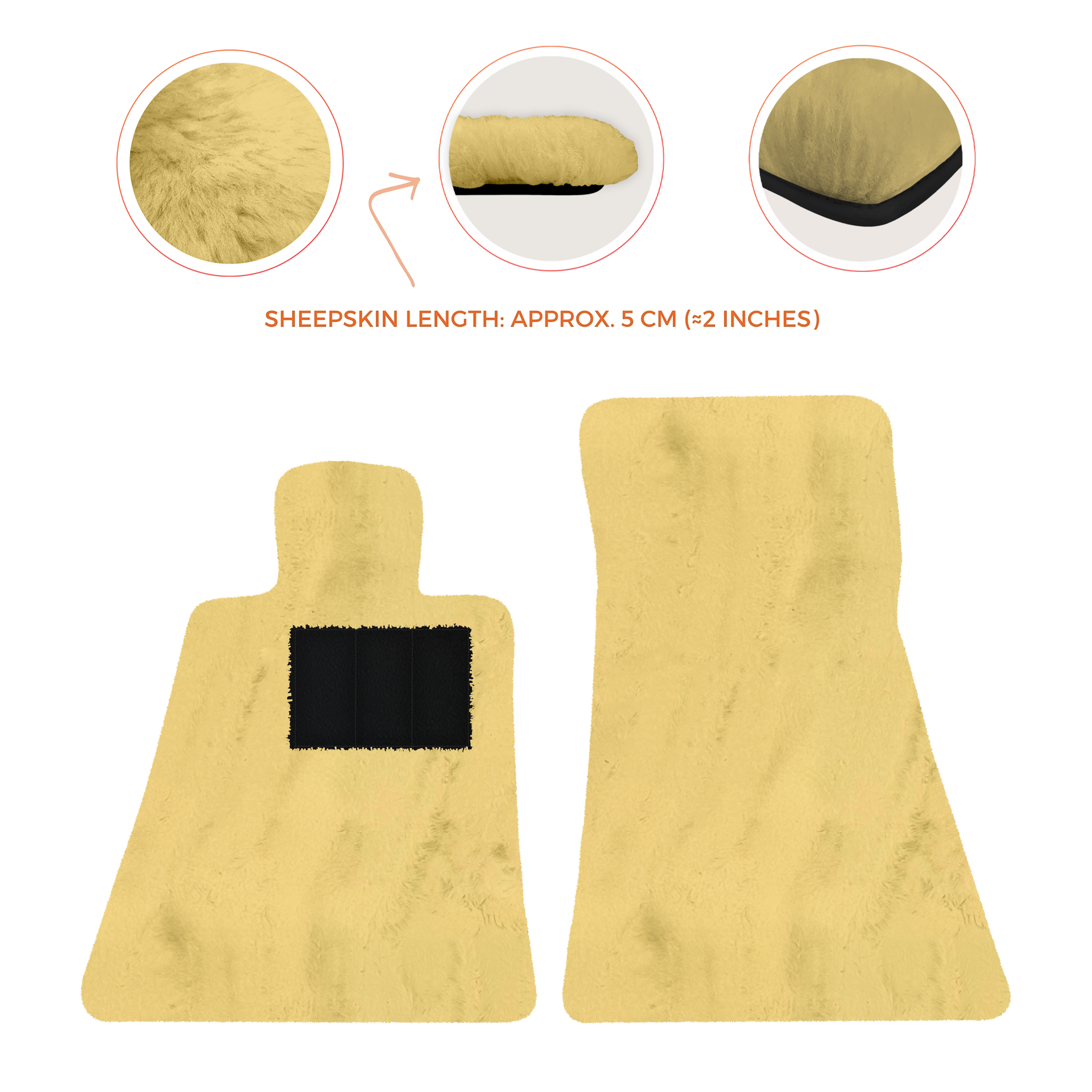 Premium Sheepskin Floor Mats for Aston Martin V8 Vantage (2006-2017)