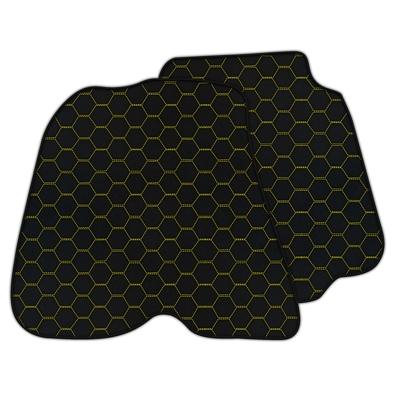 Customizable Leather Floor Mats with Symmetrical Hex Pattern for Ferrari 812 Superfast (2018-2023)