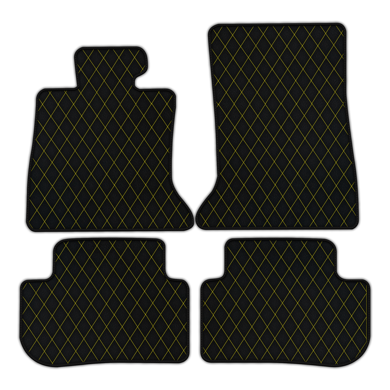 Customizable Leather Floor Mats with Single Diamond Pattern for Rolls Royce Dawn (2016-2023)
