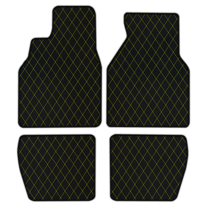 Customizable Leather Floor Mats with Single Diamond Pattern for Pontiac FireBird (1993-2002)
