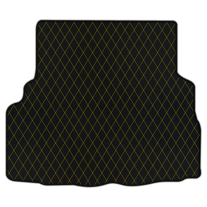 Customizable Leather Trunk Floor Mats with Single Diamond Pattern for Maserati Ghibli (2013-2022)