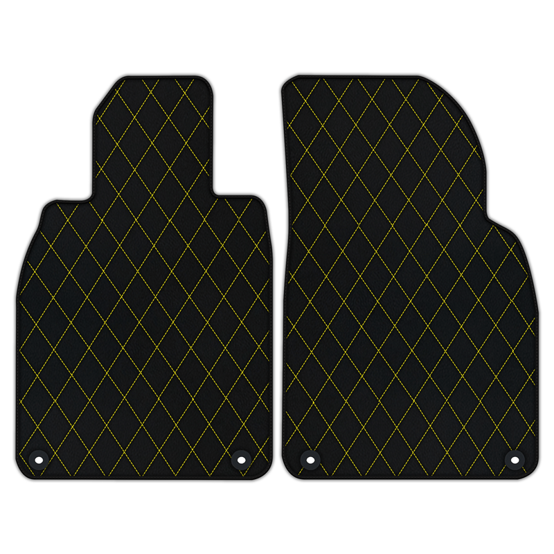 Customizable Leather Floor Mats with Single Diamond Pattern for Porsche 981 Boxster (2013-2016)