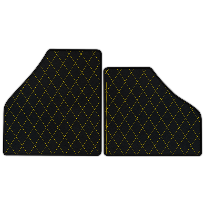 Customizable Leather Floor Mats with Single Diamond Pattern for Ferrari F50 (1995-1997)