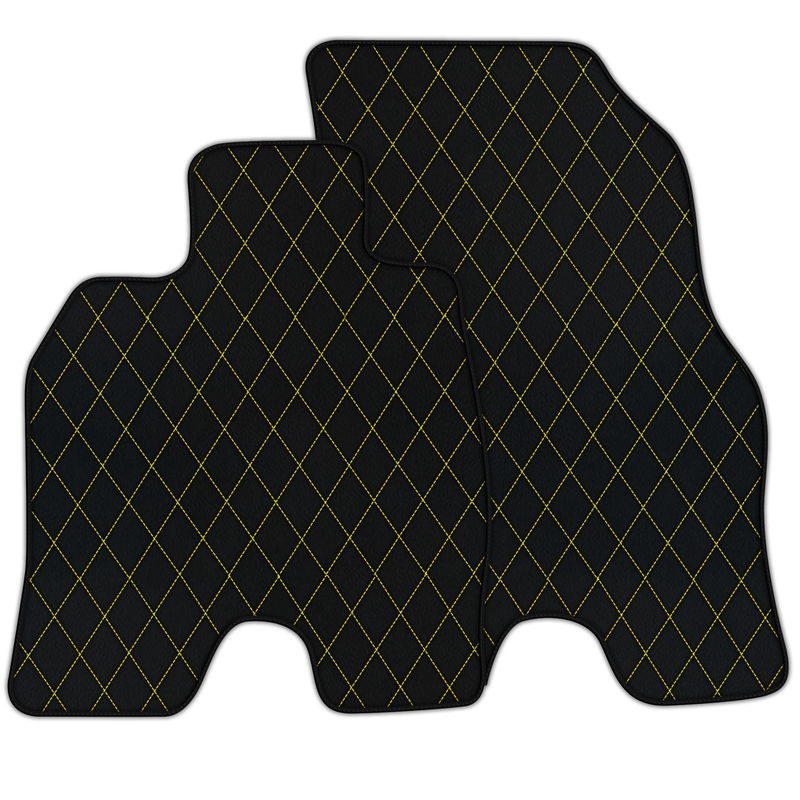 Customizable Leather Floor Mats with Single Diamond Pattern for BMW i8 Series l12 I15