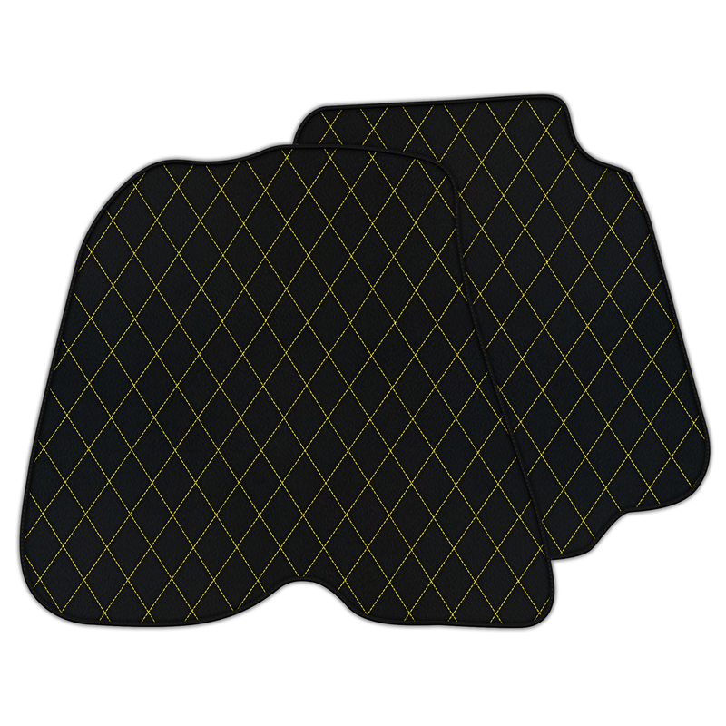 Customizable Leather Floor Mats with Single Diamond Pattern for Ferrari 812 Superfast (2018-2023)