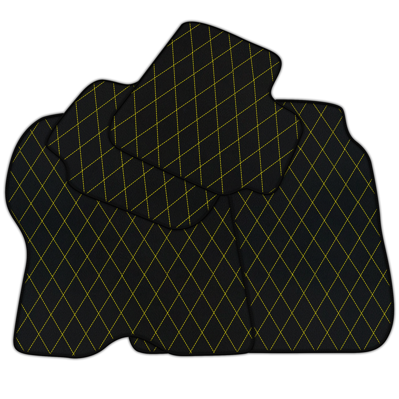 Customizable Single Diamond Pattern Floor Mats for Ferrari GTC4 Lusso (2016-2023)