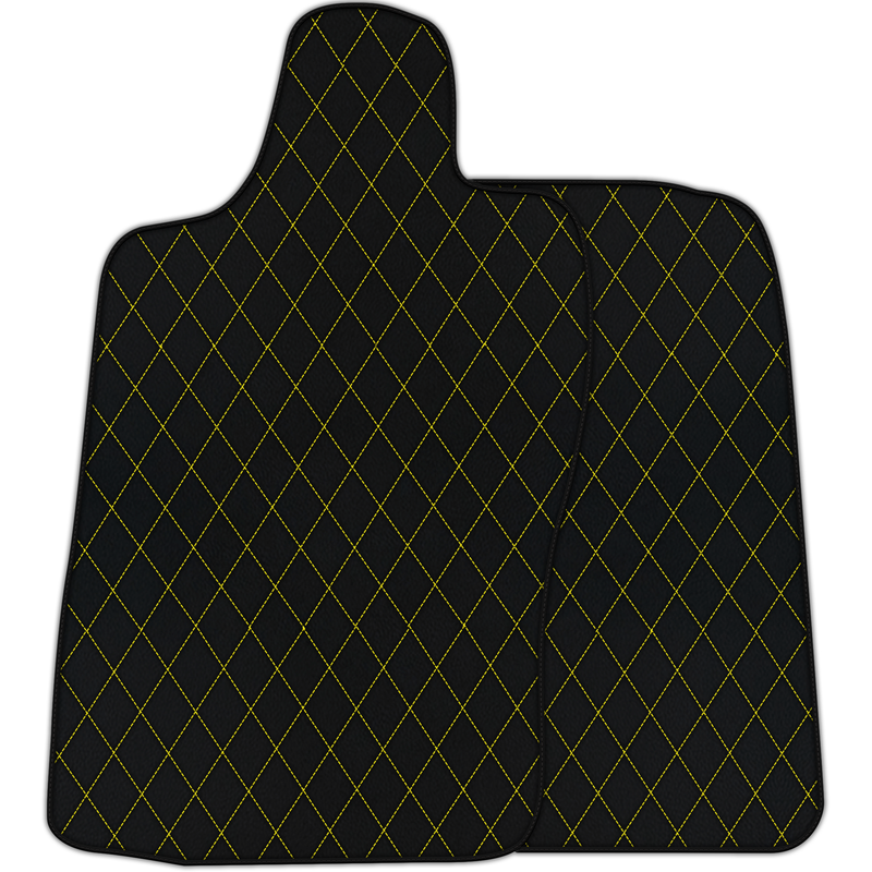 Customizable Leather Floor Mats with Single Diamond Pattern for Aston Martin DBS Superleggera Volante (2019-2023) Convertible