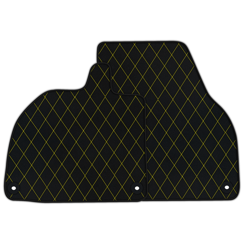 Customizable Leather Floor Mats with Single Diamond Pattern for Lamborghini Temerario (2025-2026)
